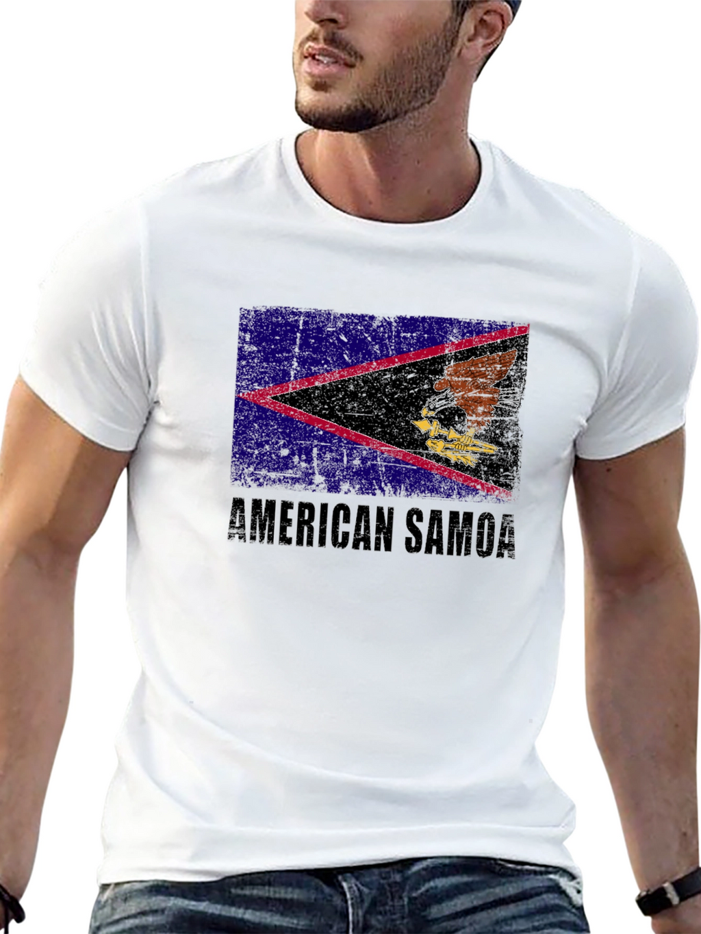 American Samoa Flag T-Shirt Black