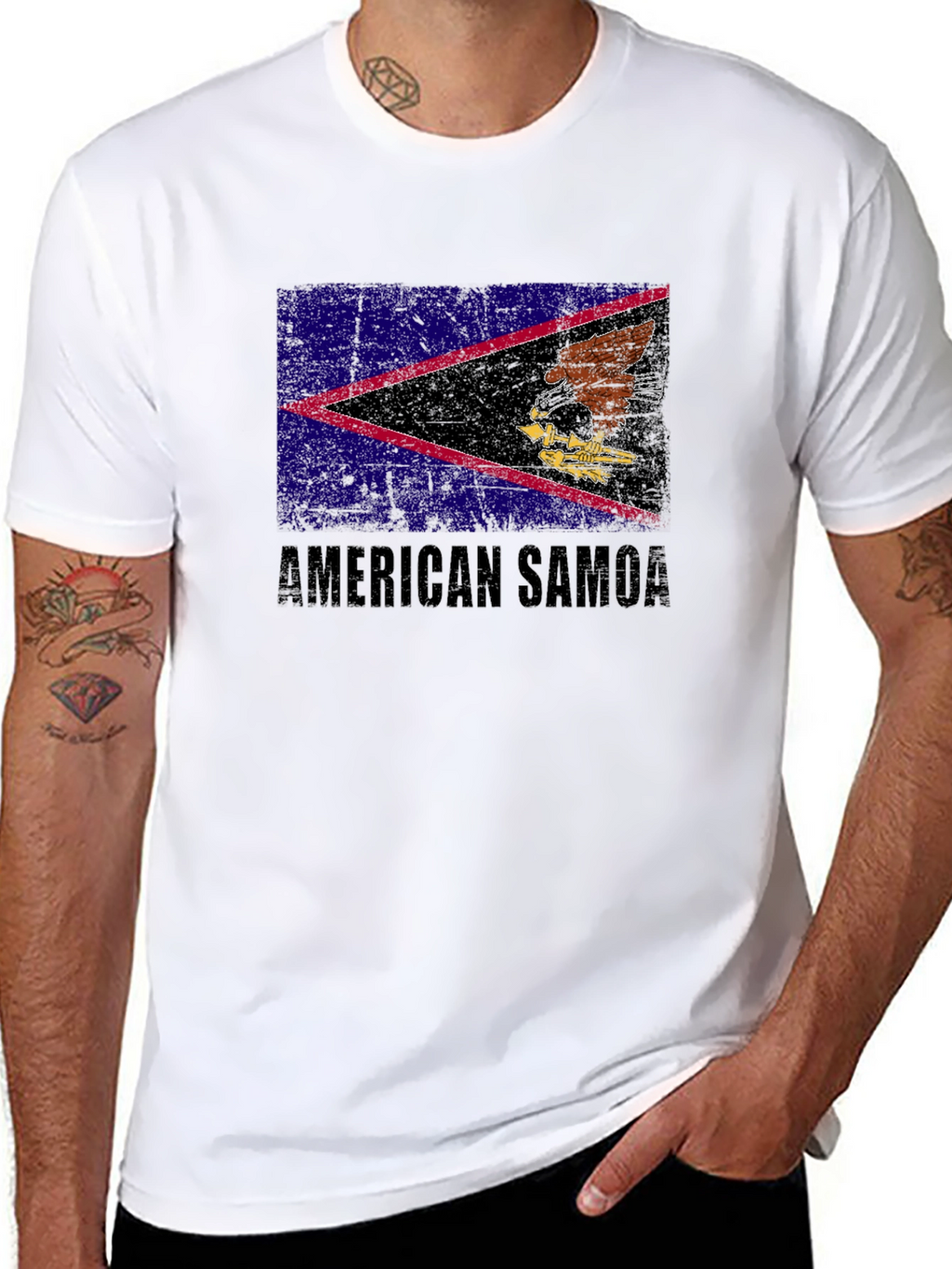 American Samoa Flag T-Shirt Black
