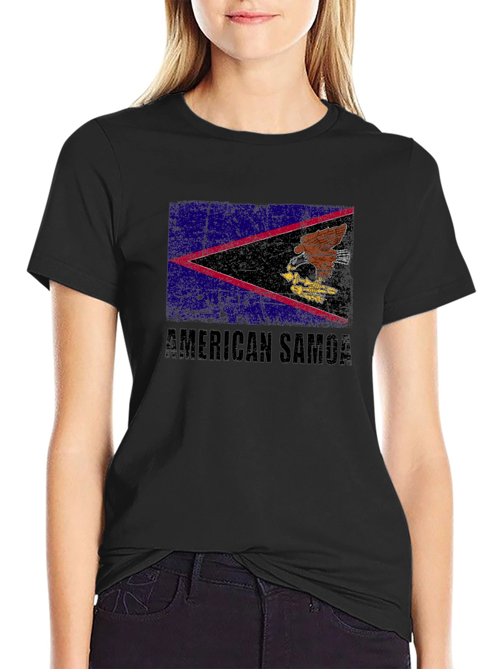 American Samoa Flag T-Shirt Black