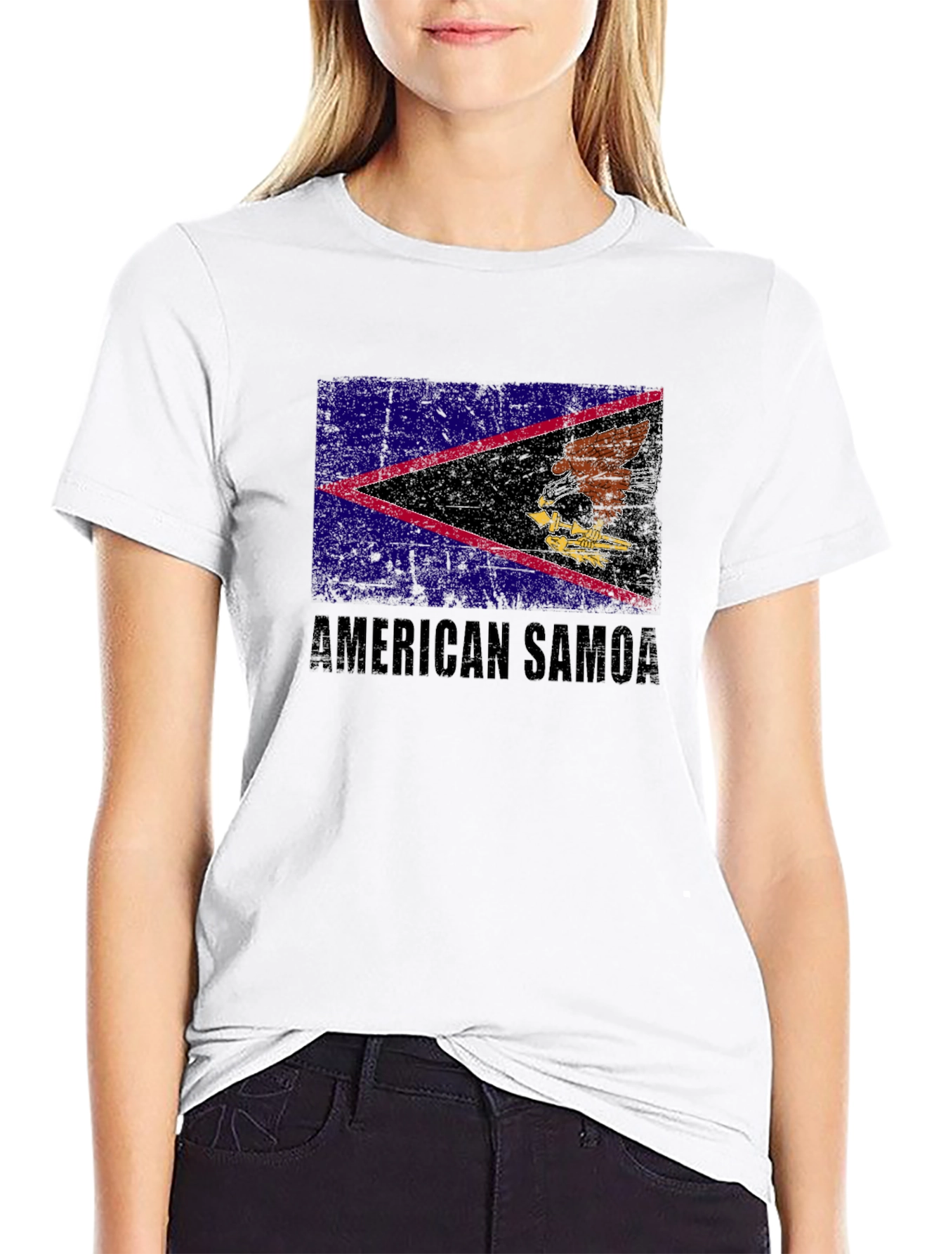 American Samoa Flag T-Shirt Black