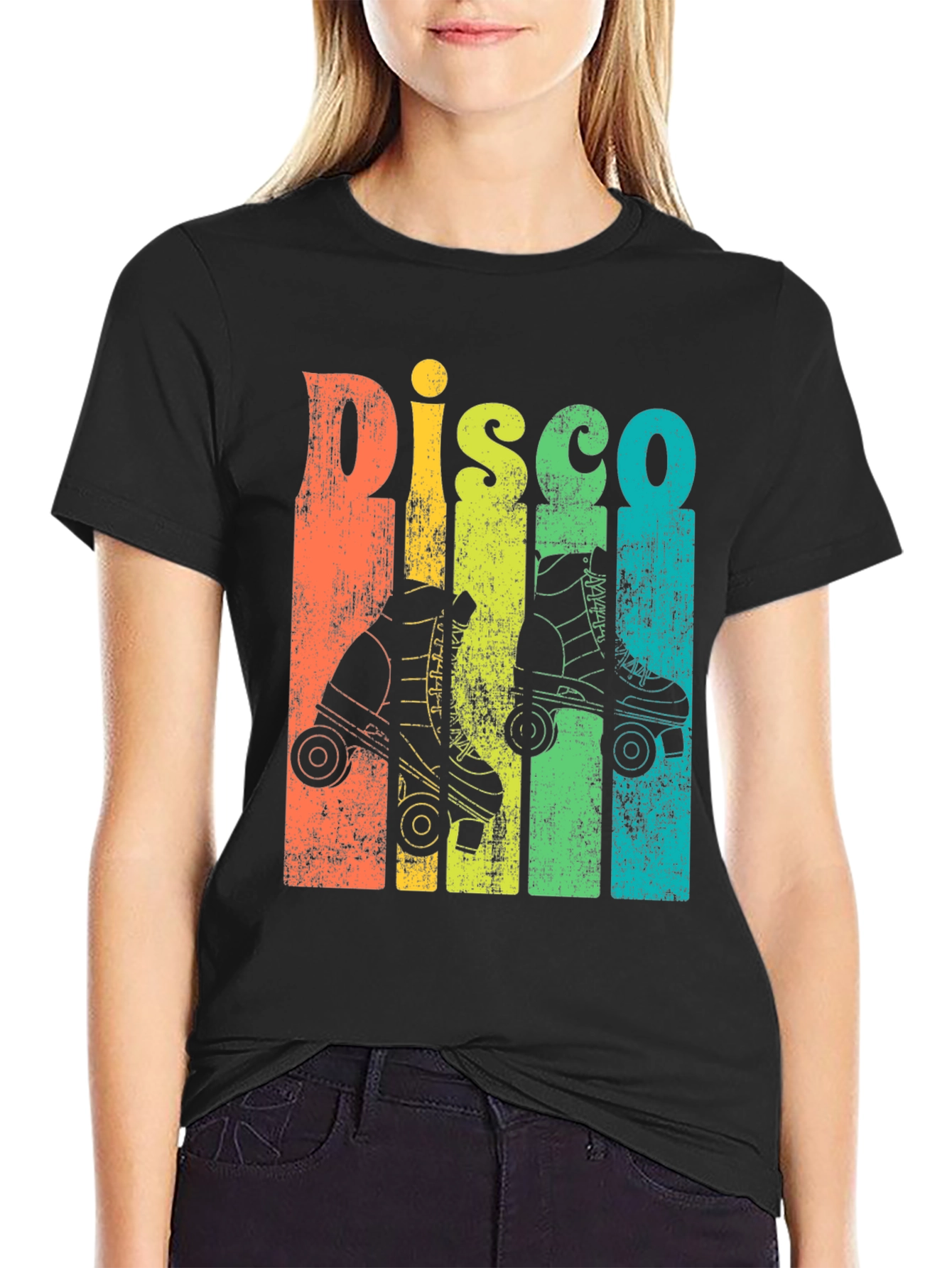 Retro Disco Roller Skate T-Shirt - Vintage Style