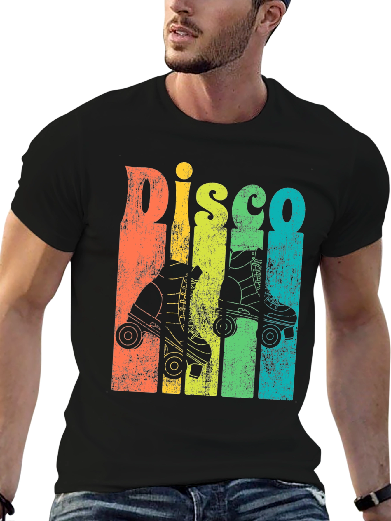 Retro Disco Roller Skate T-Shirt - Vintage Style