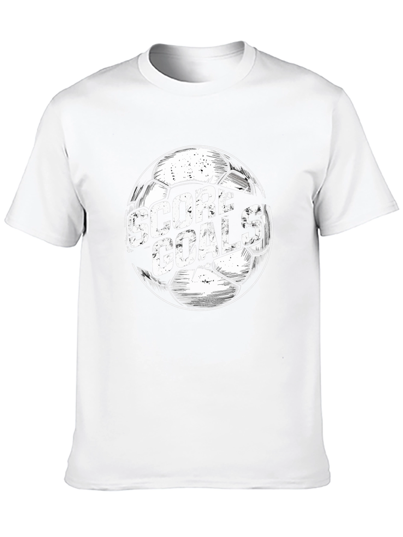Score Goals Soccer Ball Graphic T-Shirt
