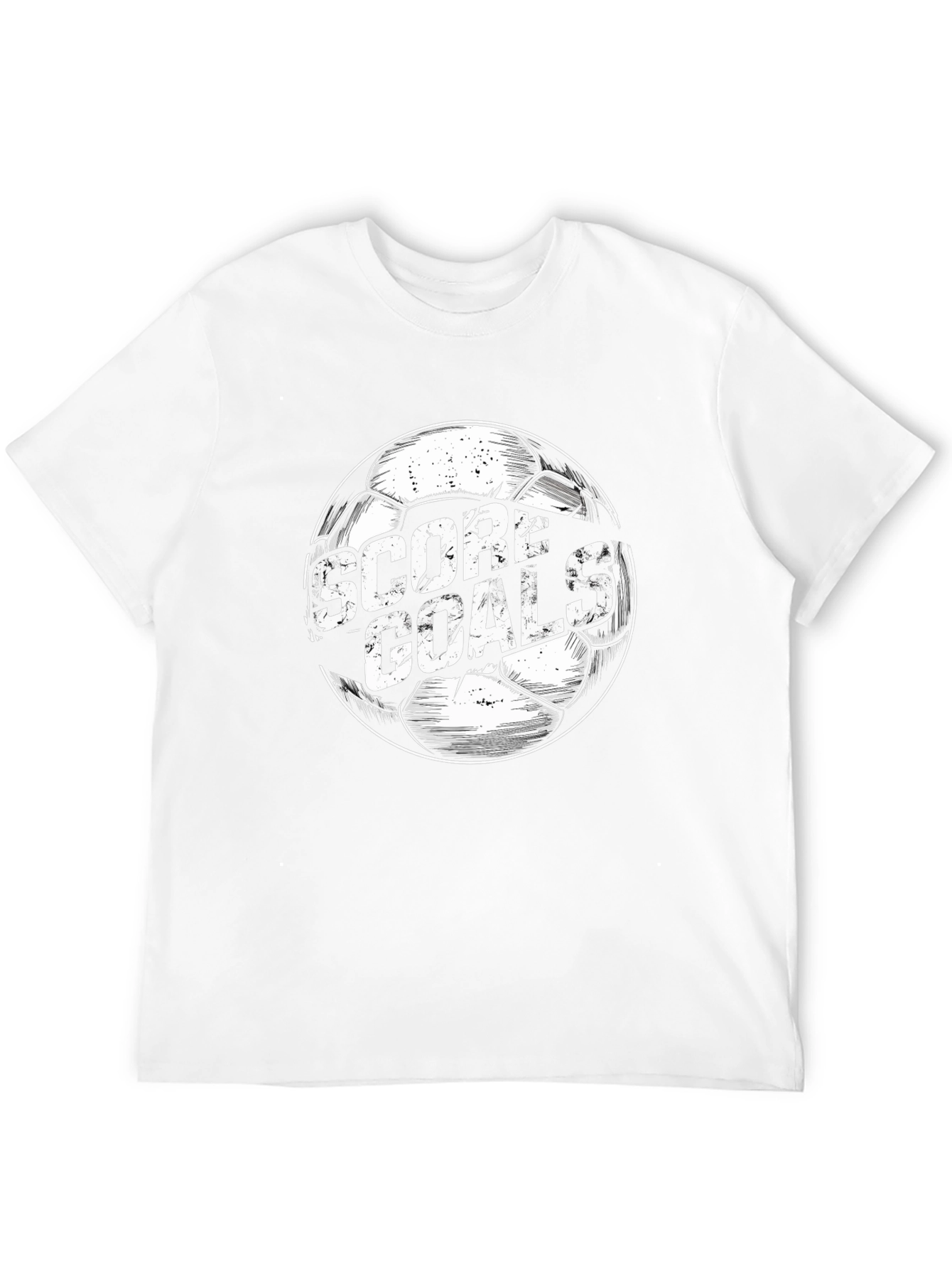 Score Goals Soccer Ball Graphic T-Shirt