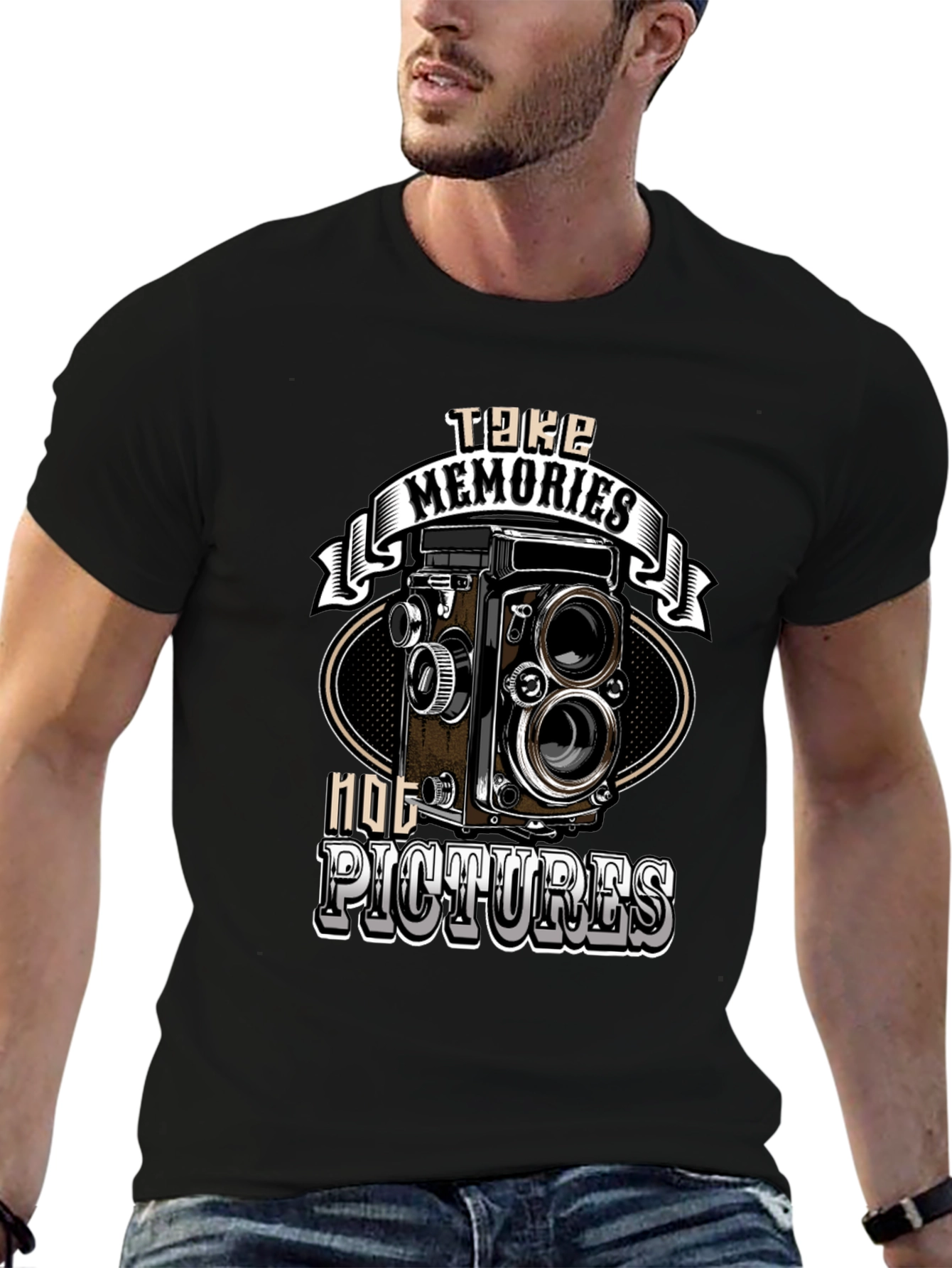 Vintage Camera T-Shirt - Take Memories Not Pictures