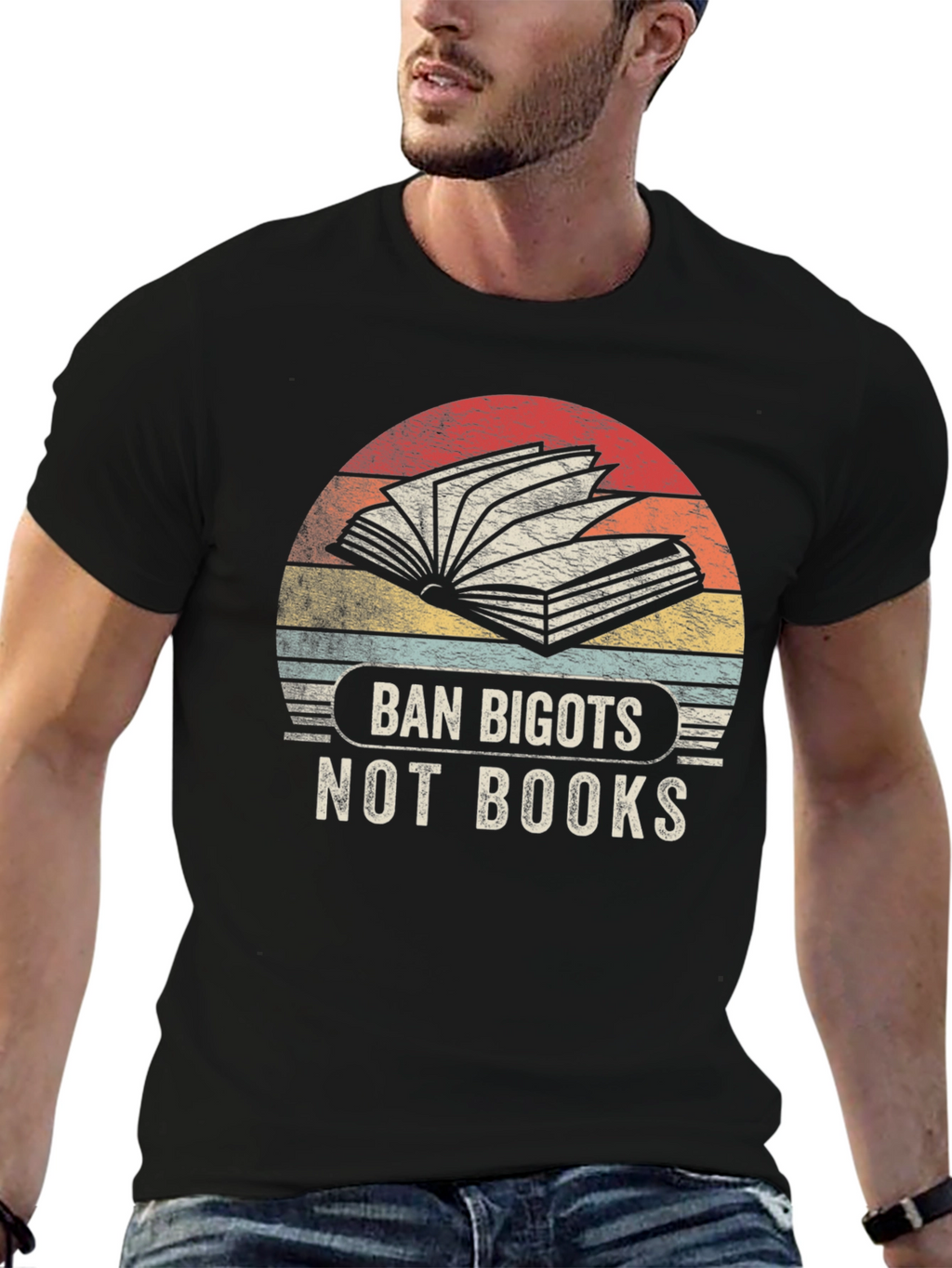 Ban Bigots Not Books Graphic Tee