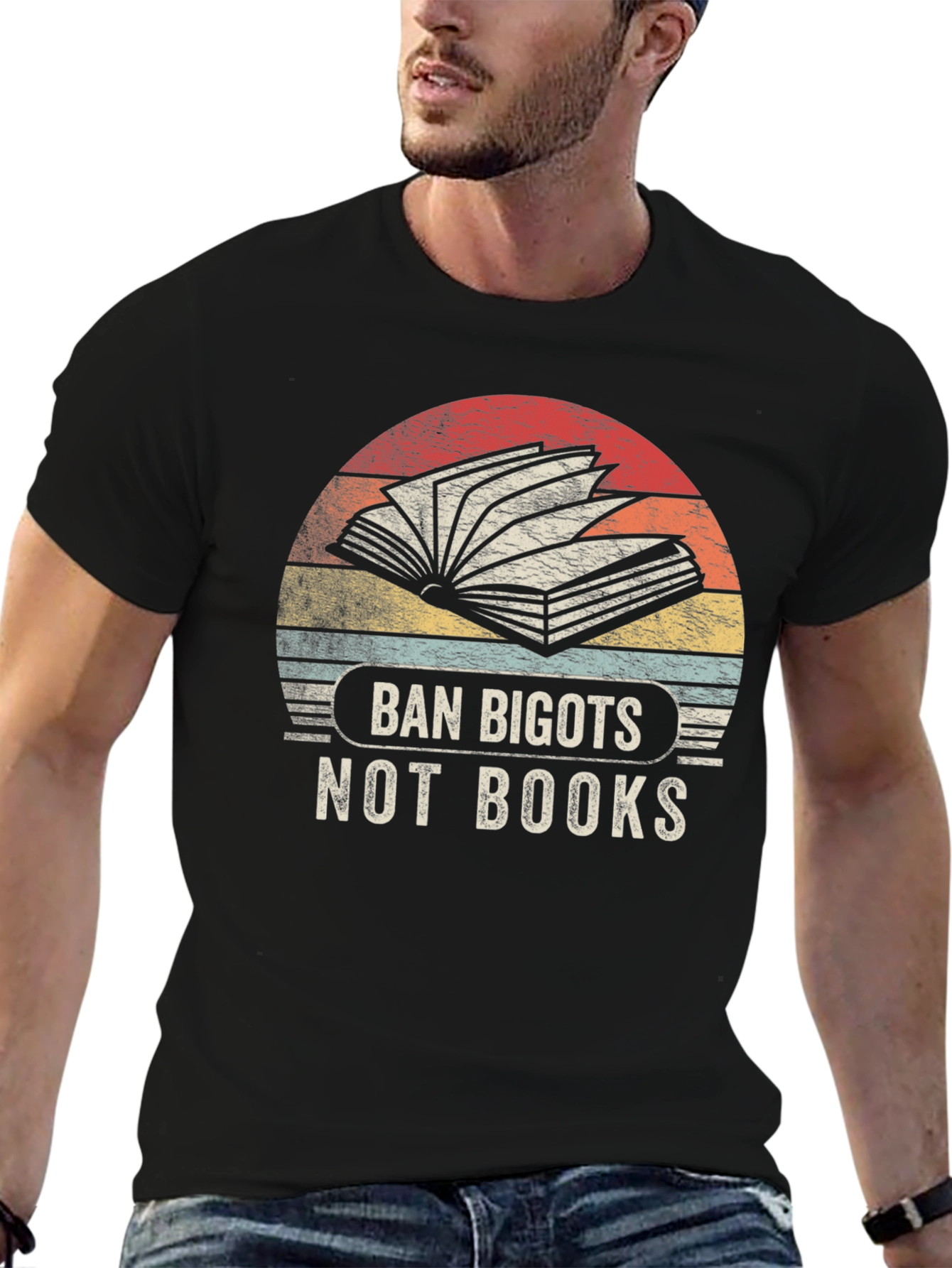 Ban Bigots Not Books Graphic Tee