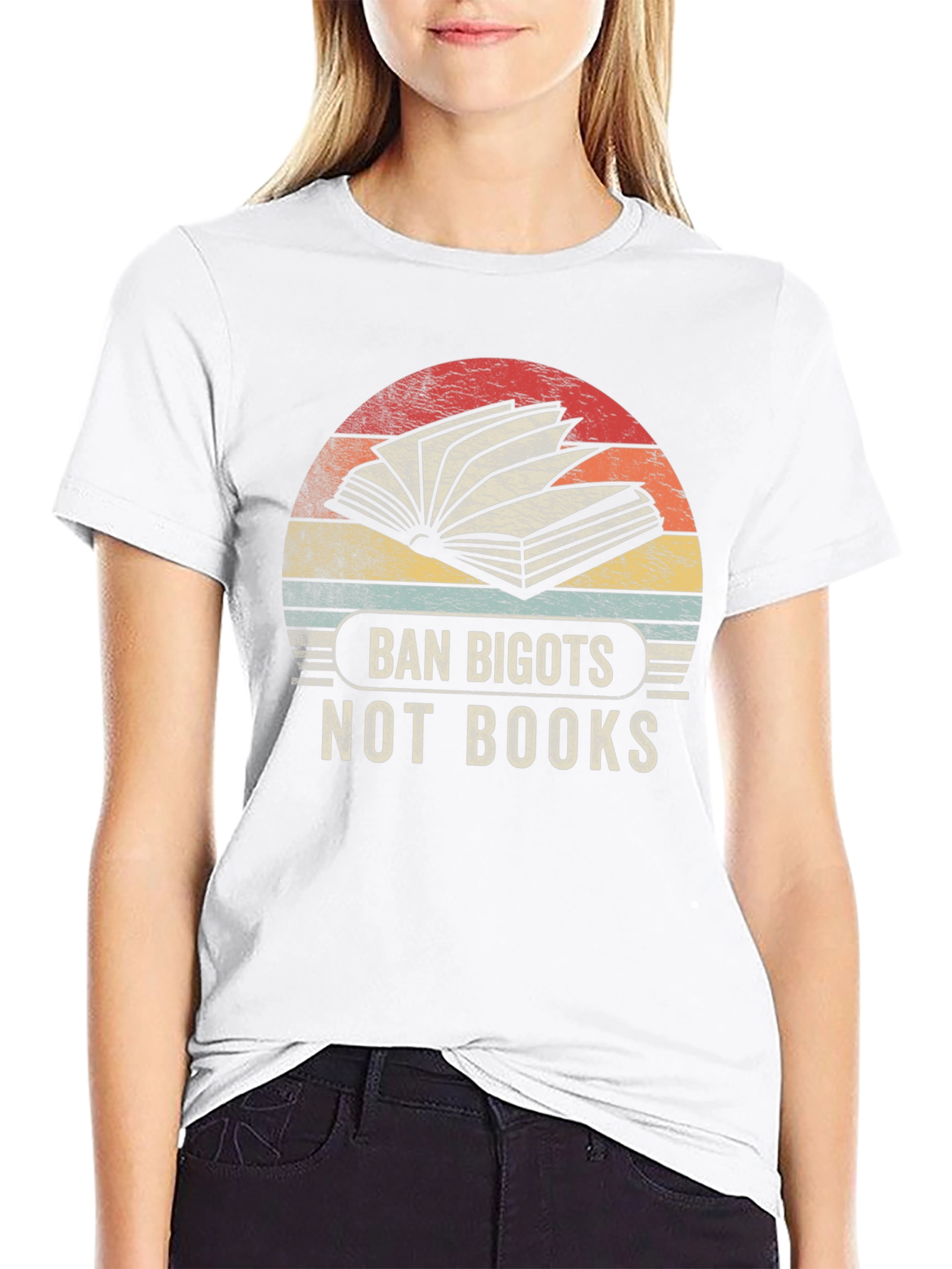 Ban Bigots Not Books Graphic Tee