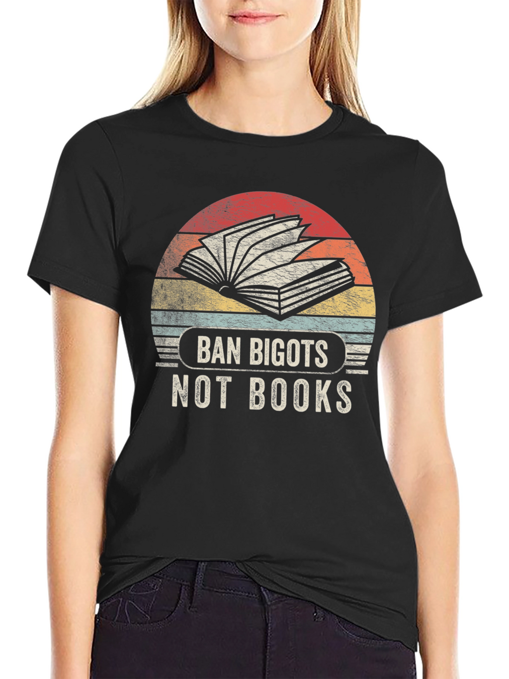 Ban Bigots Not Books Graphic Tee