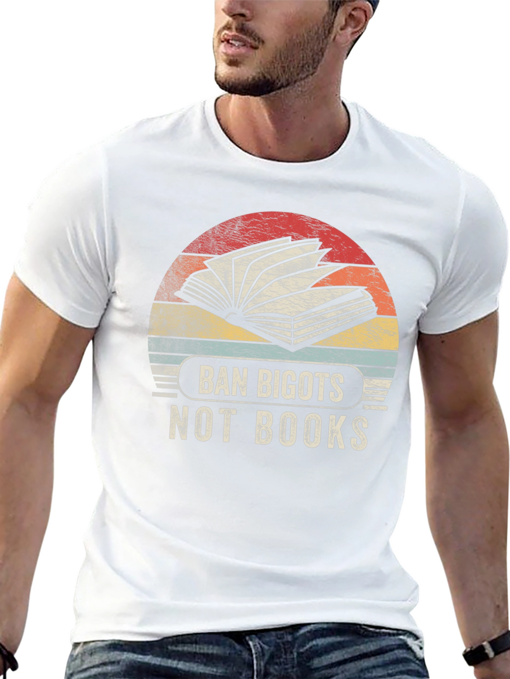 Ban Bigots Not Books Graphic Tee
