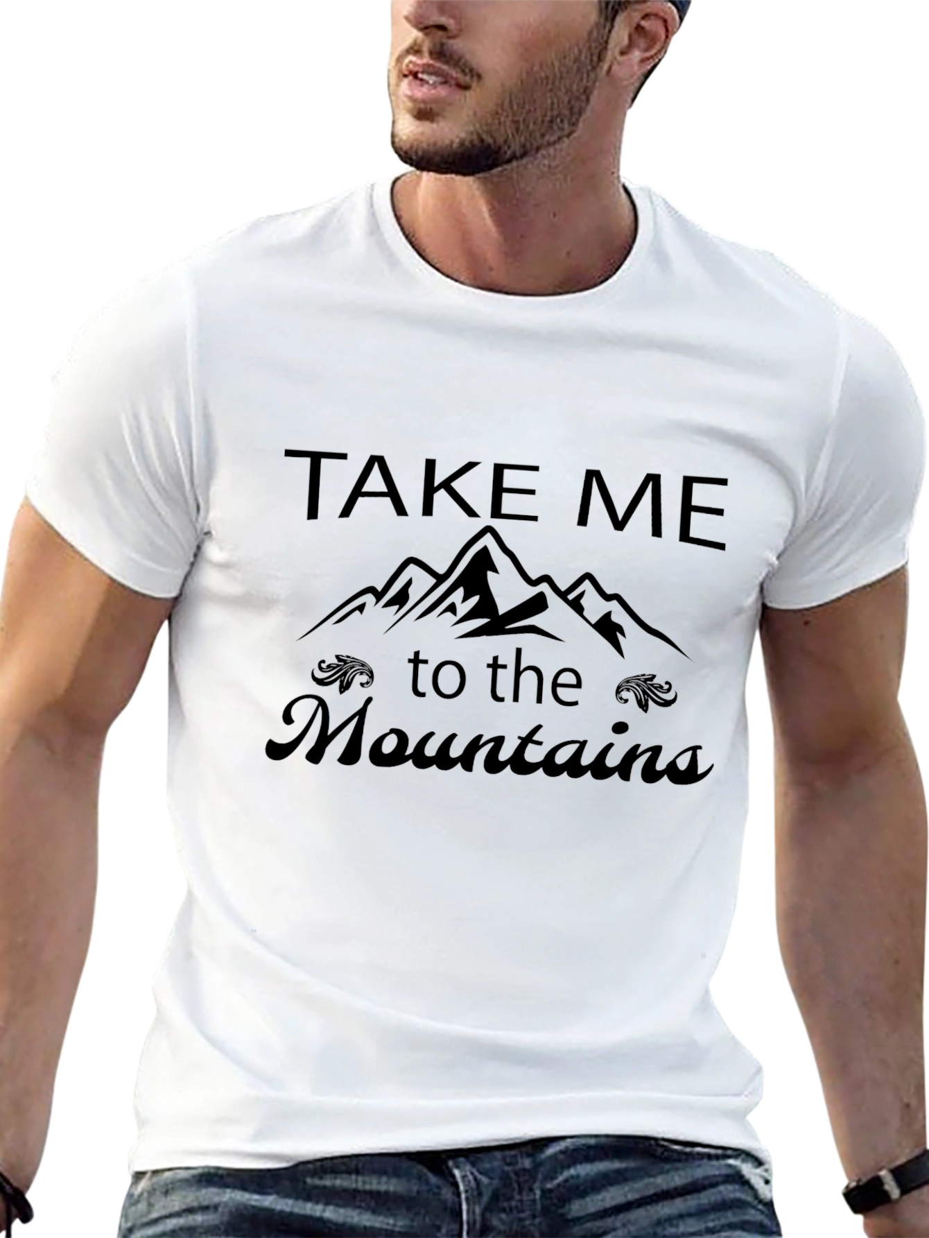 Take Me to the Mountains Black Graphic Tee