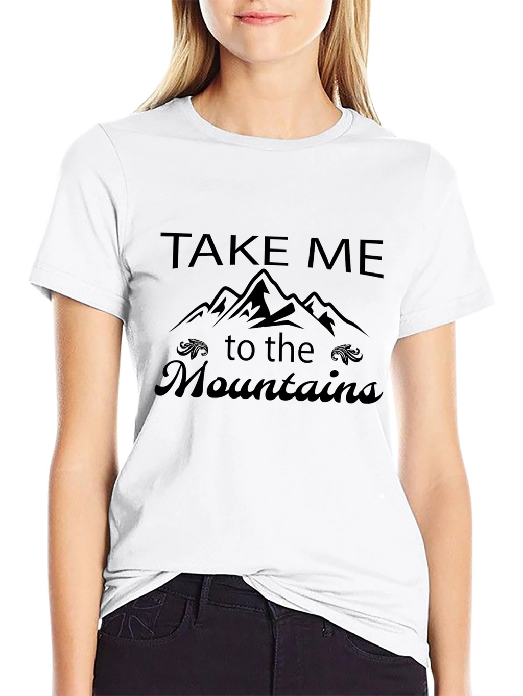 Take Me to the Mountains Black Graphic Tee
