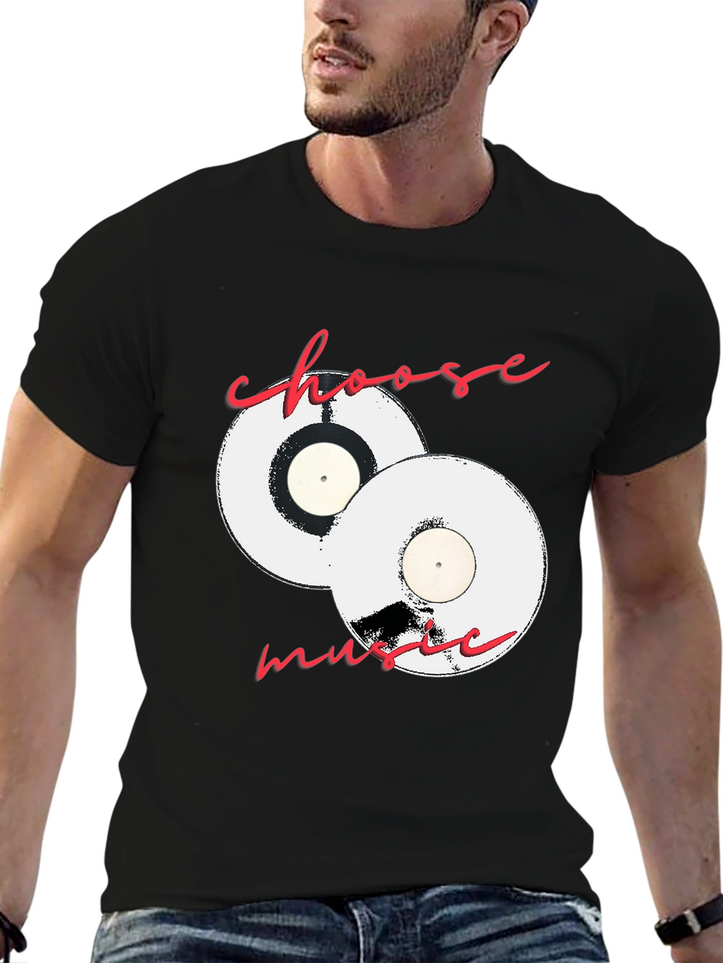 Choose Music Black Graphic Tee