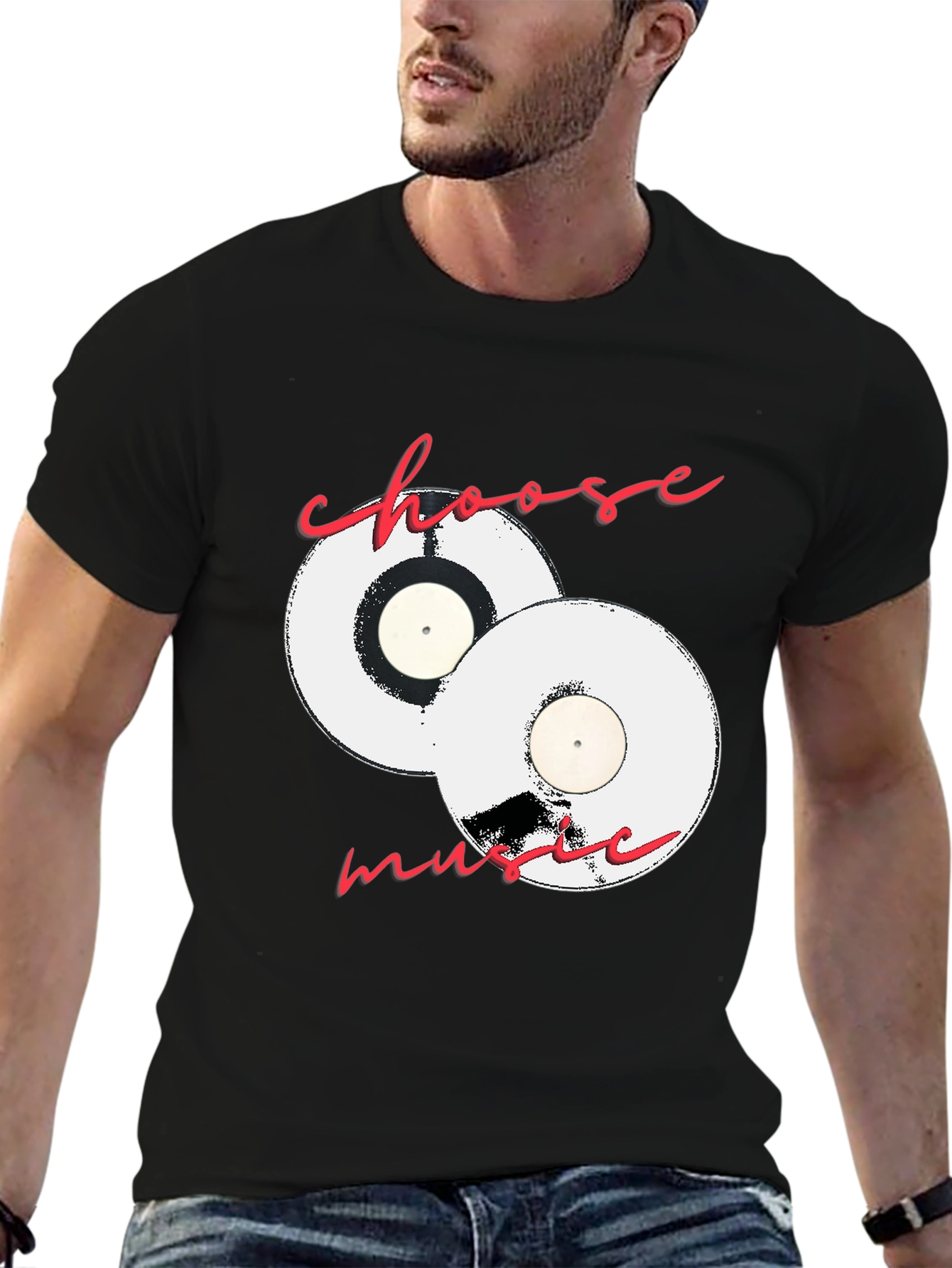 Choose Music Black Graphic Tee