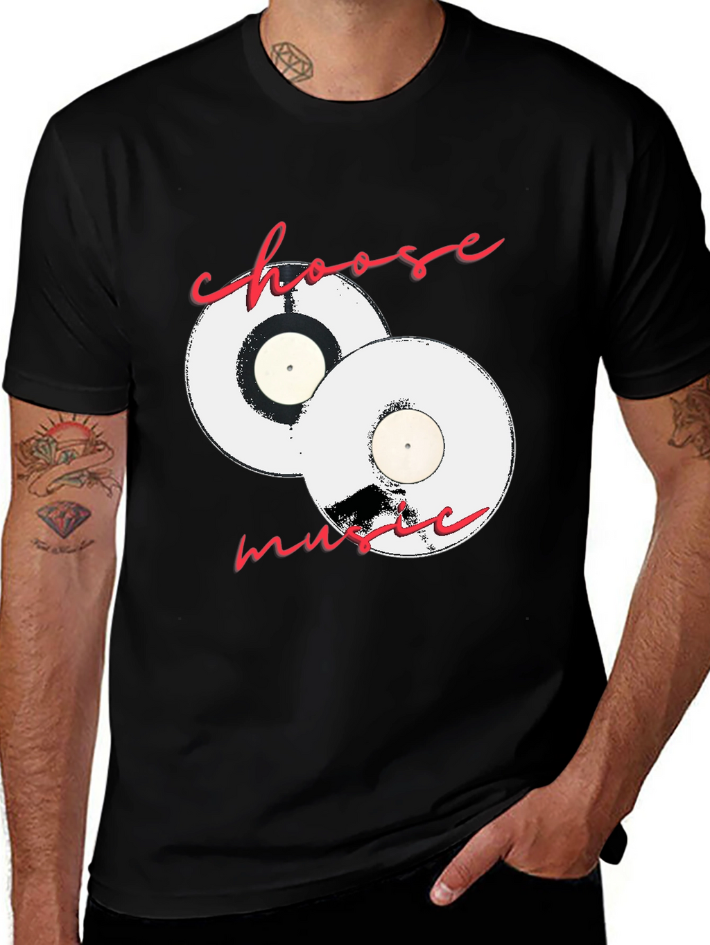 Choose Music Black Graphic Tee