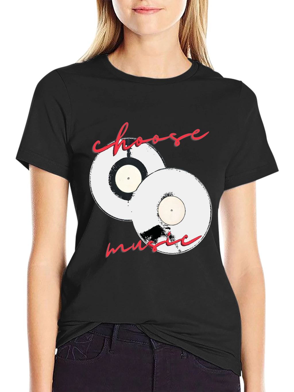 Choose Music Black Graphic Tee