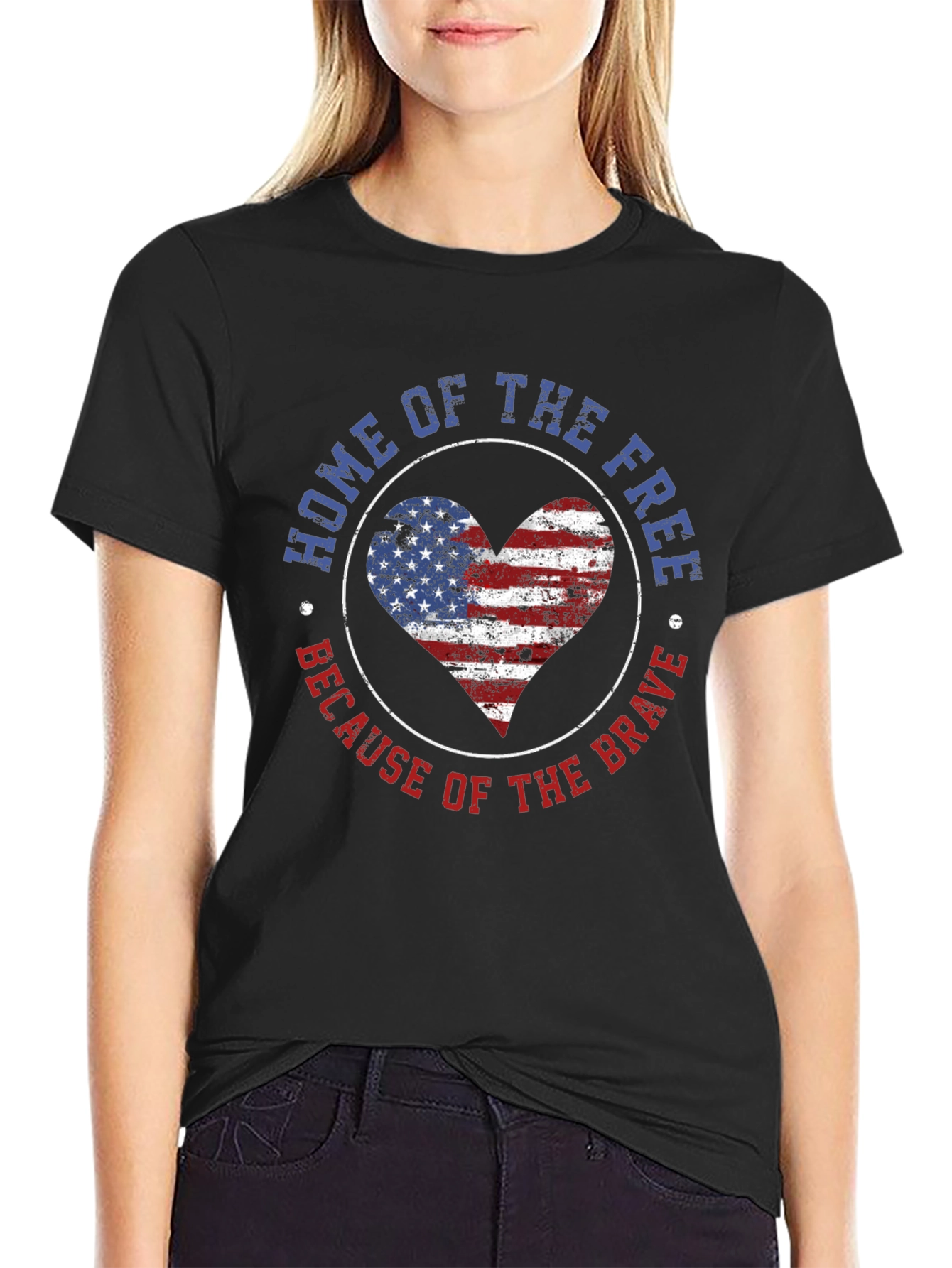 Home of the Free Patriotic Graphic T-Shirt