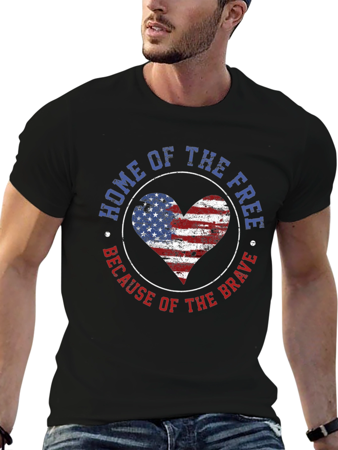 Home of the Free Patriotic Graphic T-Shirt