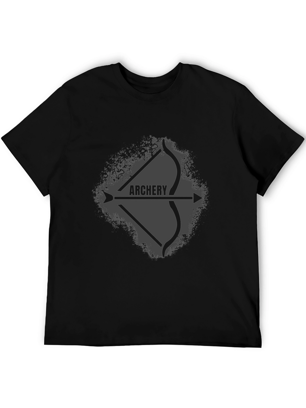Archery Bow and Arrow Graphic Tee - Black