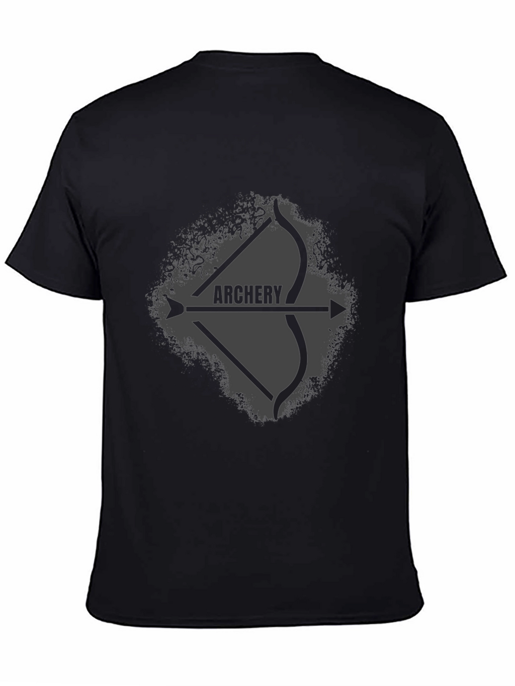 Archery Bow and Arrow Graphic Tee - Black