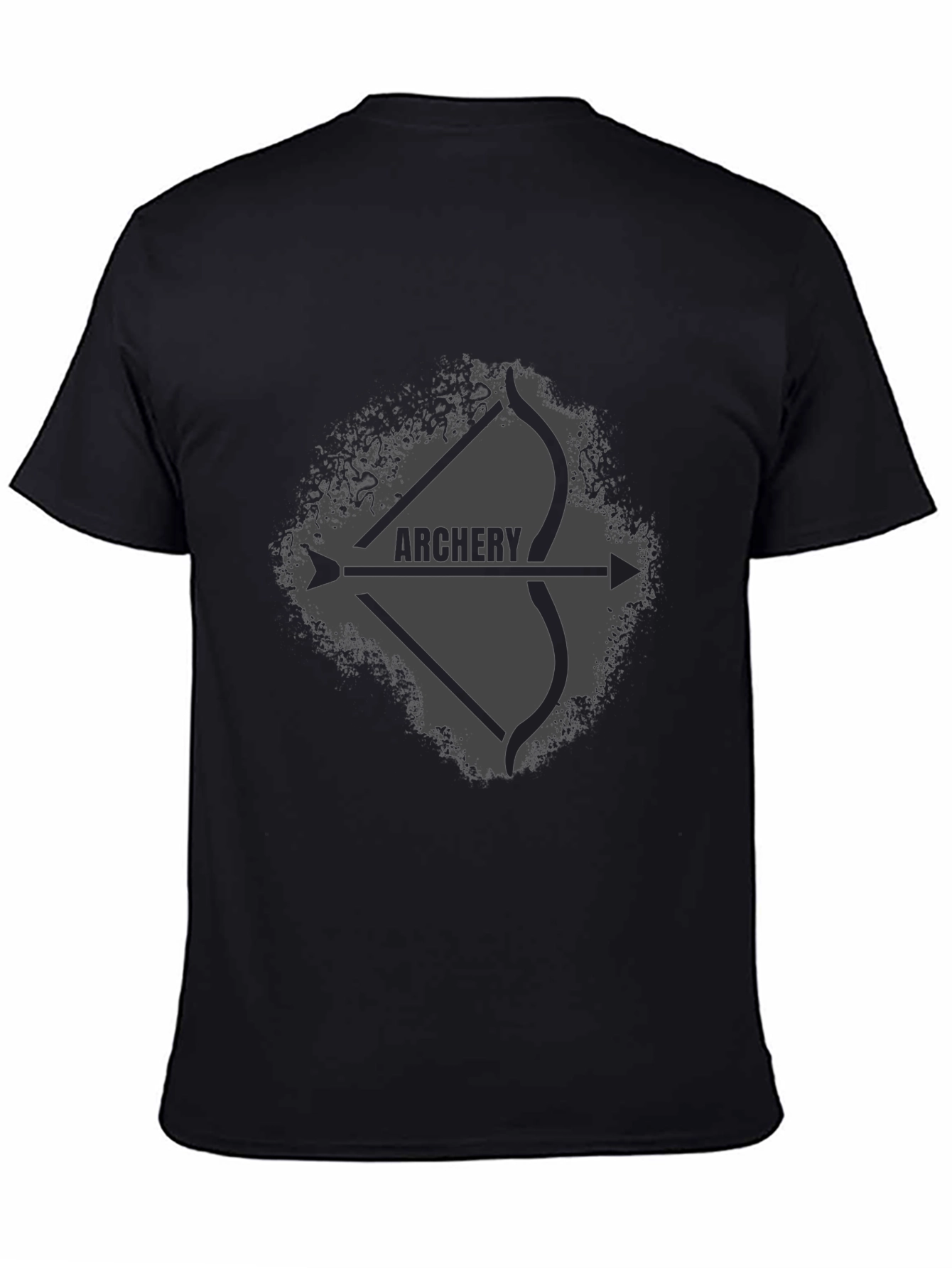 Archery Bow and Arrow Graphic Tee - Black