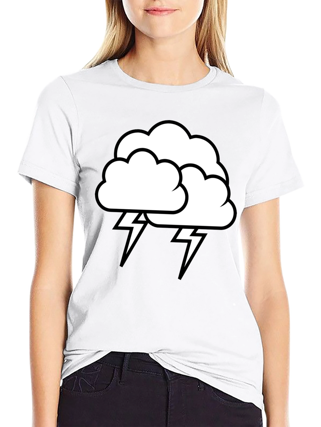 Storm Cloud Graphic T-Shirt - Black Cotton Tee