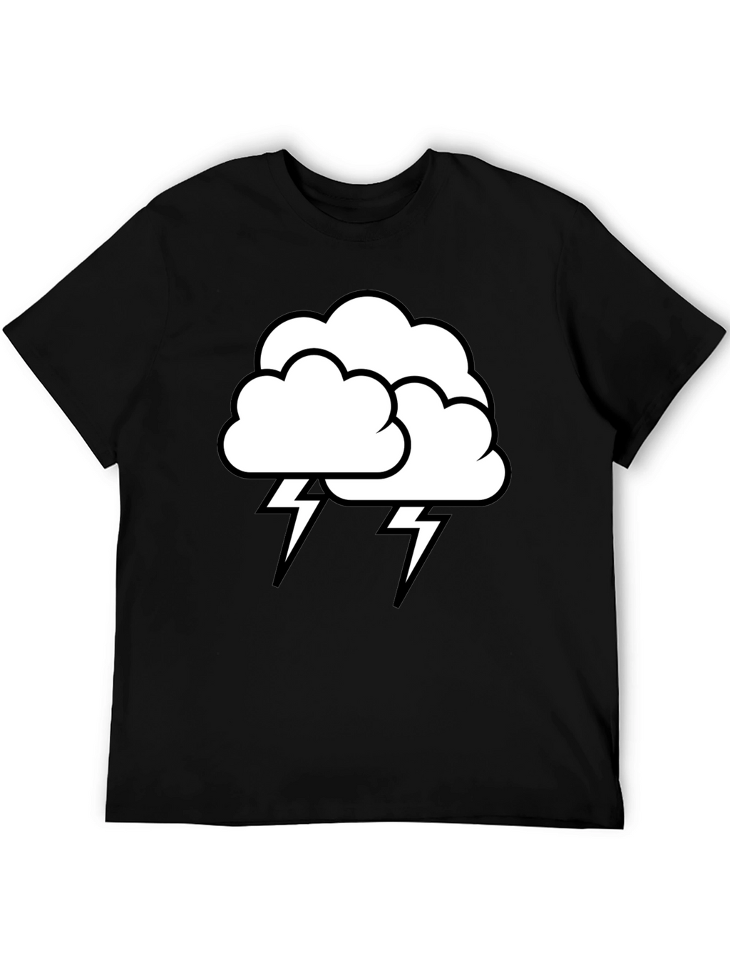 Storm Cloud Graphic T-Shirt - Black Cotton Tee