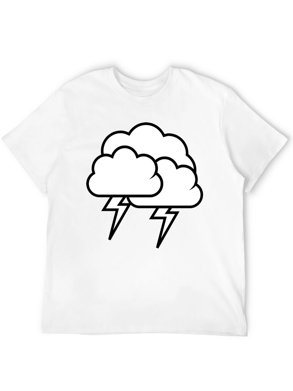 Storm Cloud Graphic T-Shirt - Black Cotton Tee