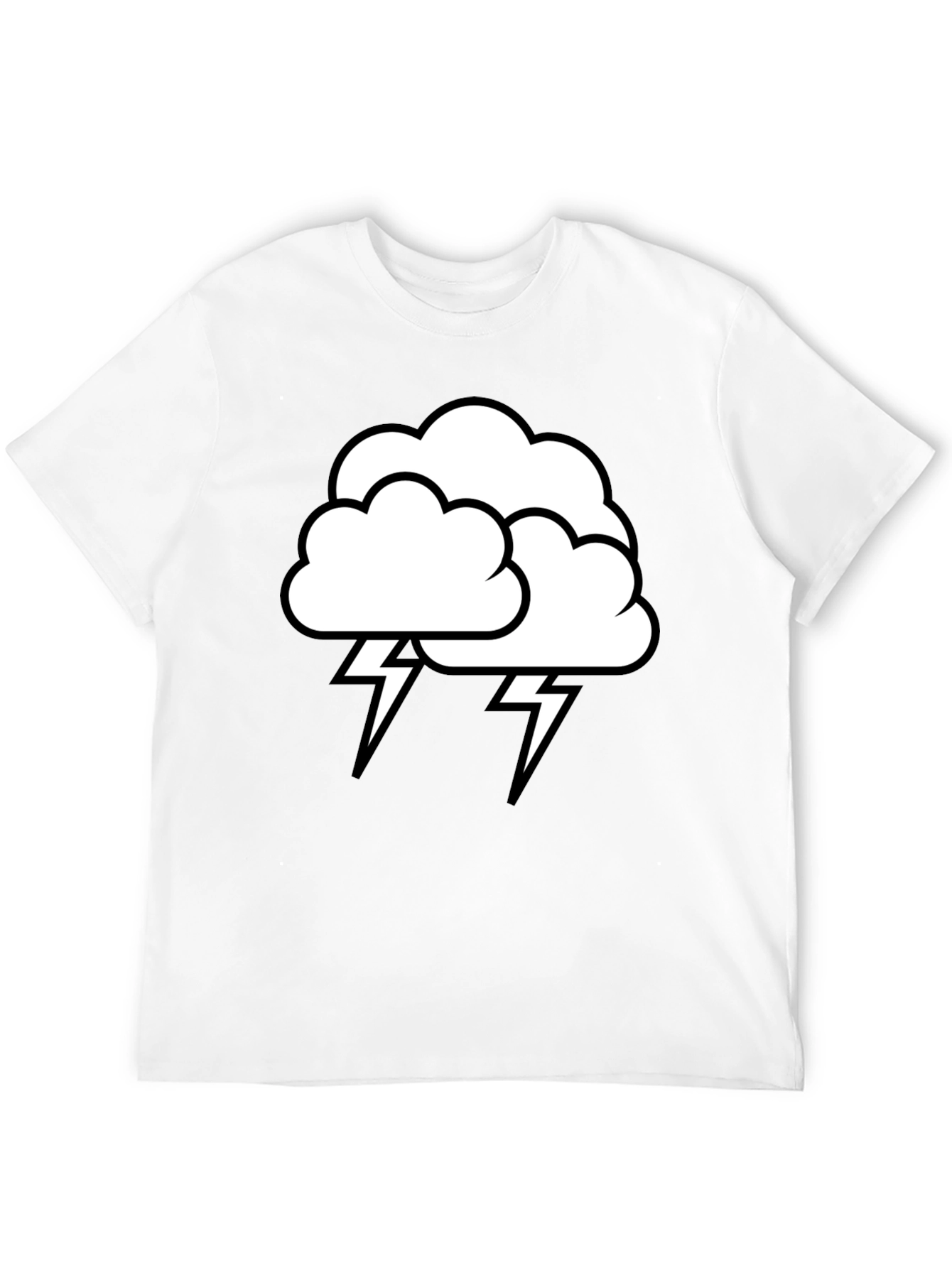 Storm Cloud Graphic T-Shirt - Black Cotton Tee
