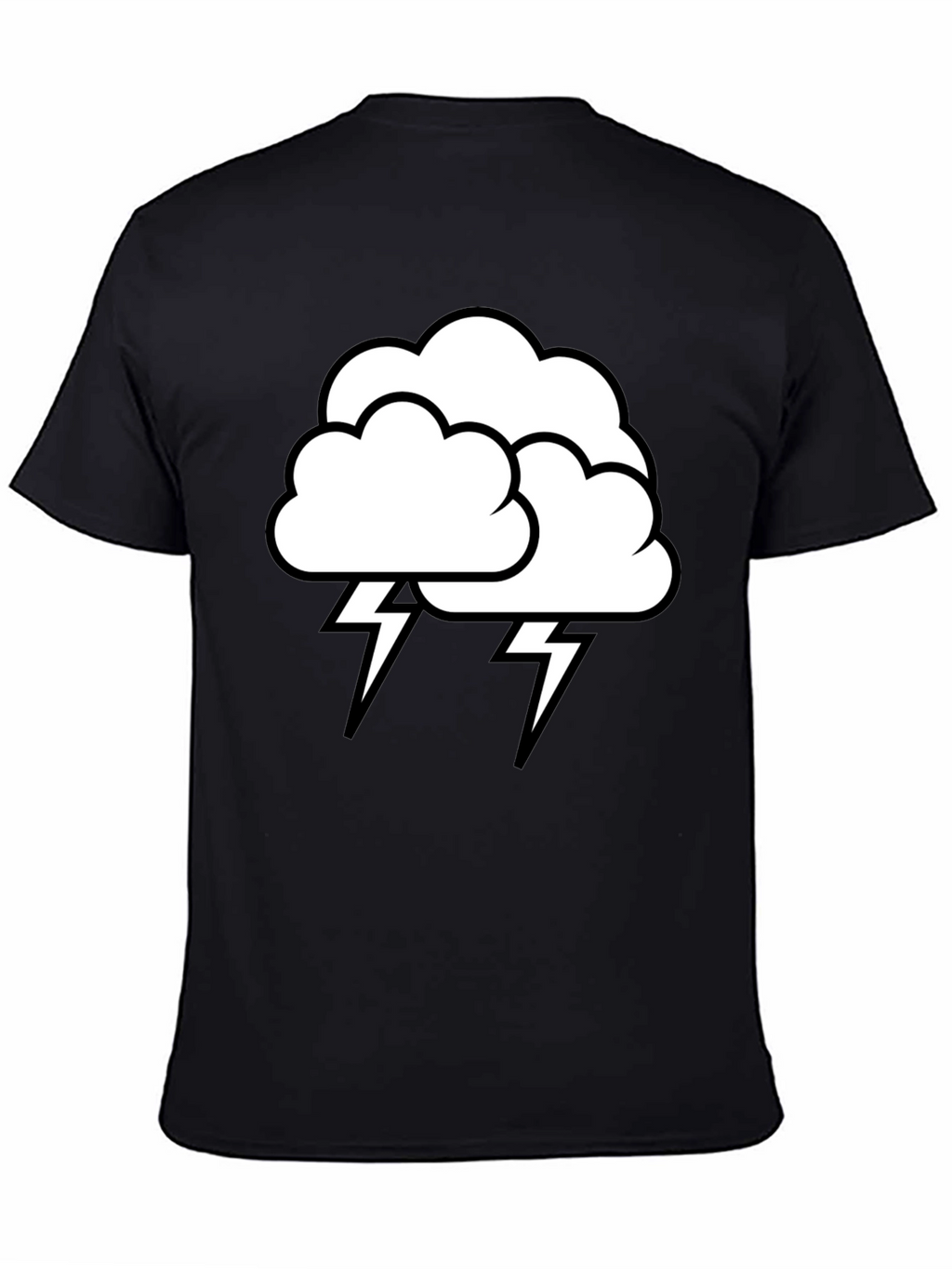 Storm Cloud Graphic T-Shirt - Black Cotton Tee