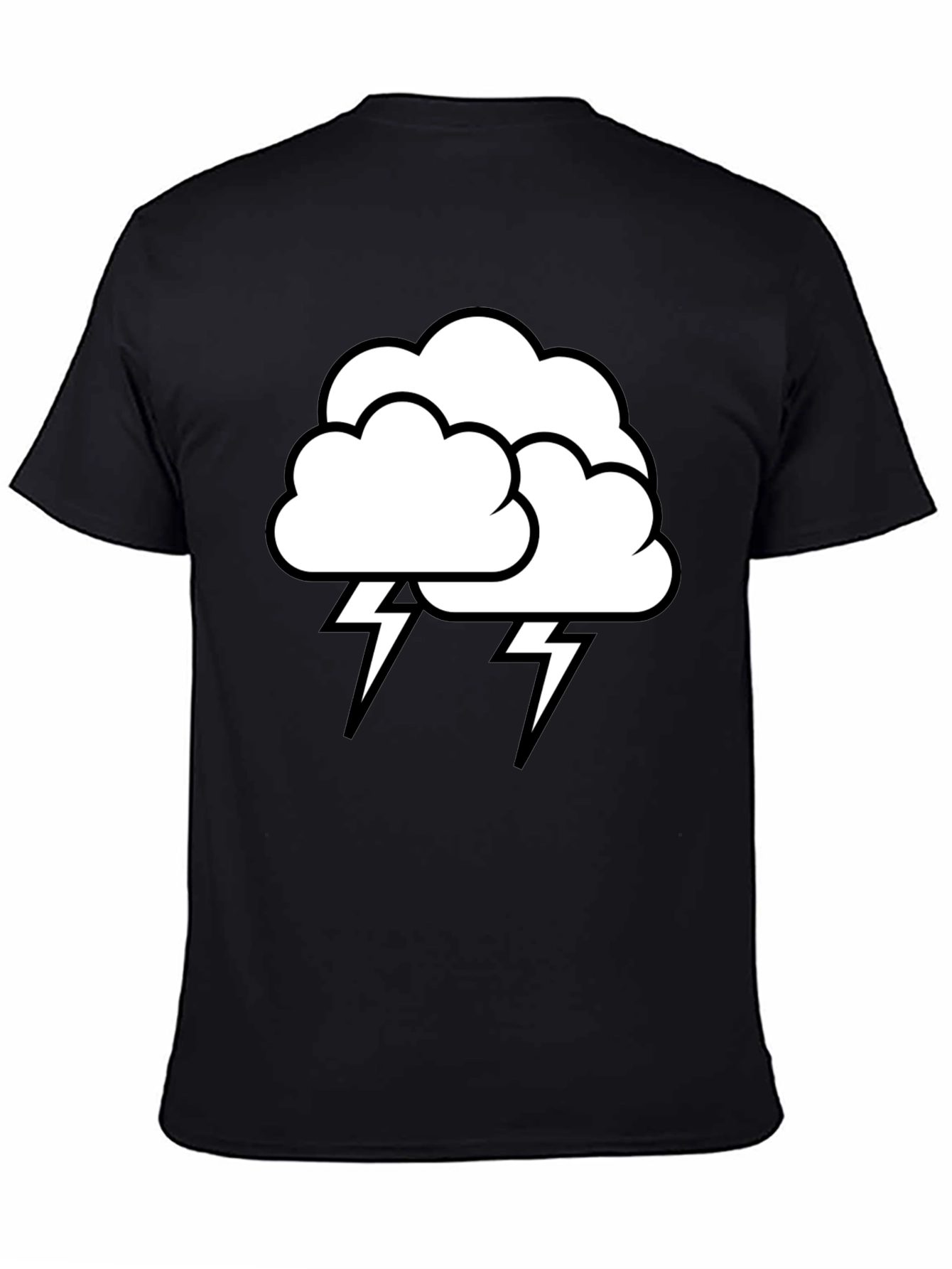 Storm Cloud Graphic T-Shirt - Black Cotton Tee