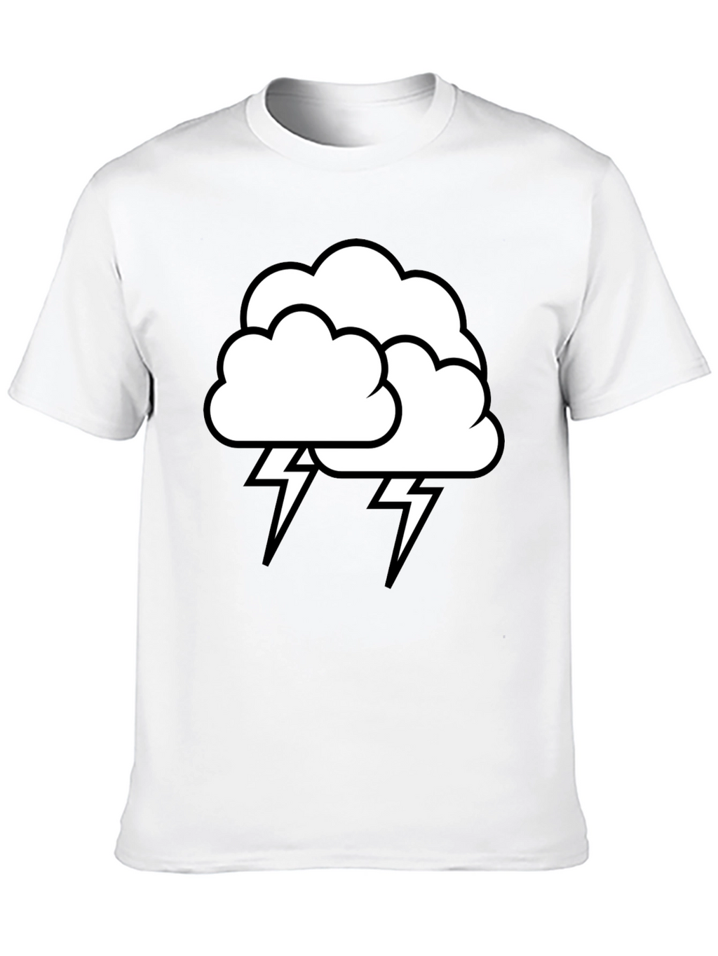 Storm Cloud Graphic T-Shirt - Black Cotton Tee