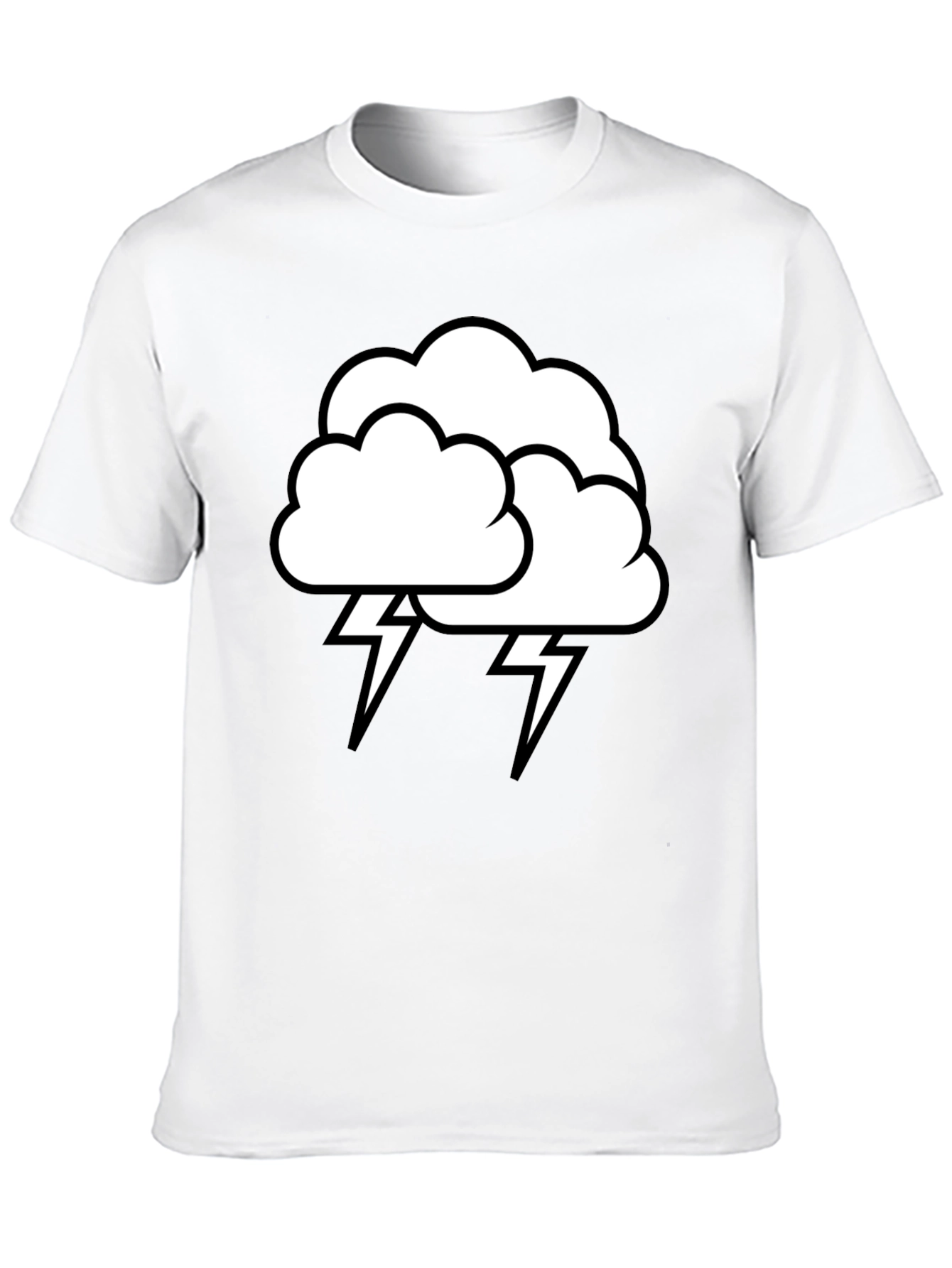 Storm Cloud Graphic T-Shirt - Black Cotton Tee