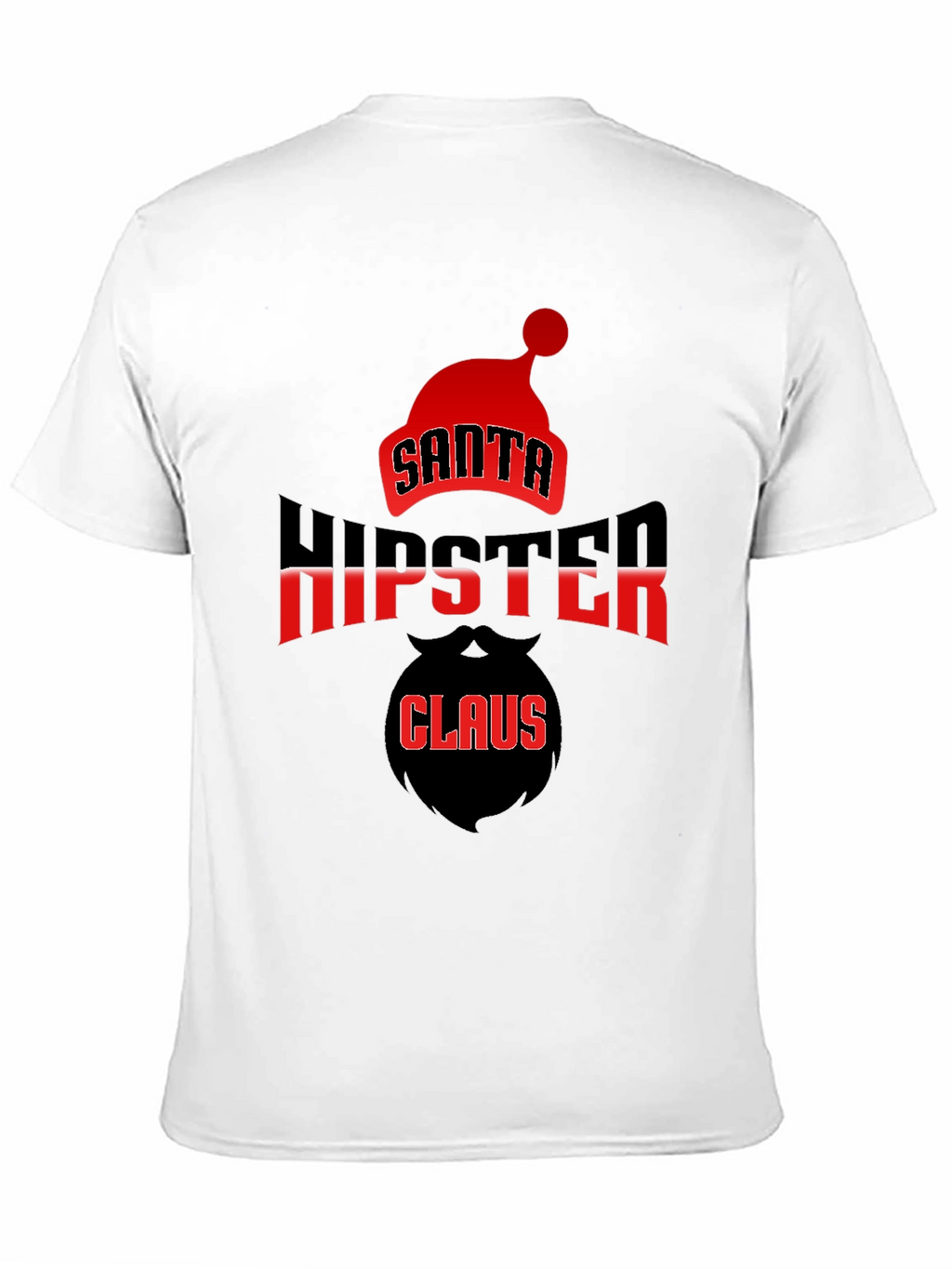 Santa Hipster Claus Black T-Shirt