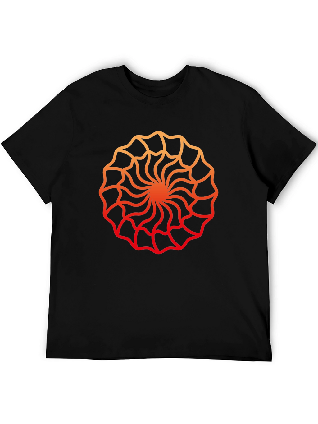 Geometric Swirl Graphic Tee - Modern Style