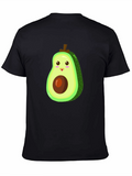 Cute Avocado Graphic Black T-Shirt