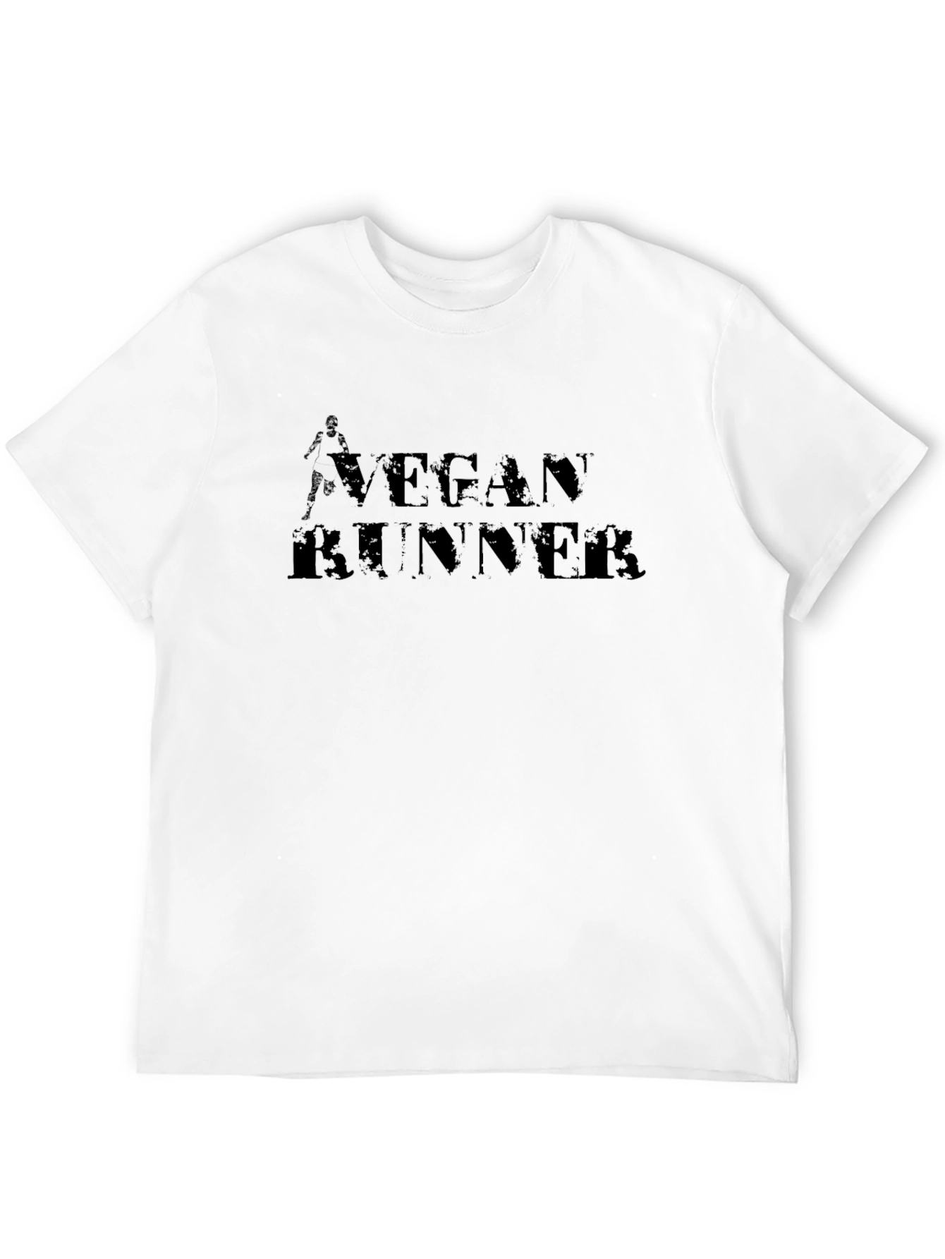 Vegan Runner Graphic Tee - Black