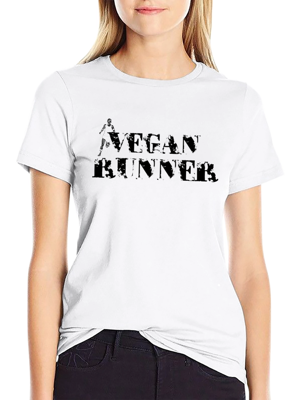 Vegan Runner Graphic Tee - Black
