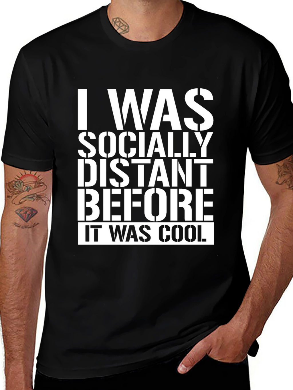 Socially Distant T-Shirt - Funny Novelty Tee