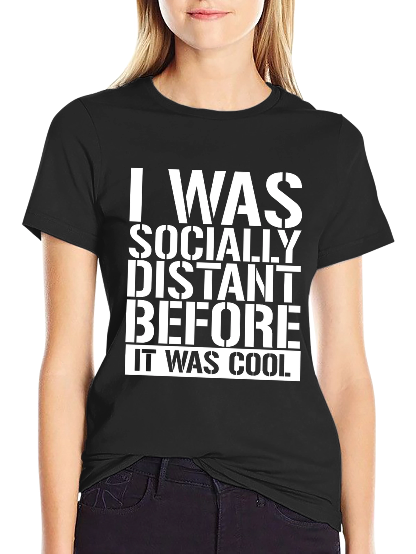 Socially Distant T-Shirt - Funny Novelty Tee
