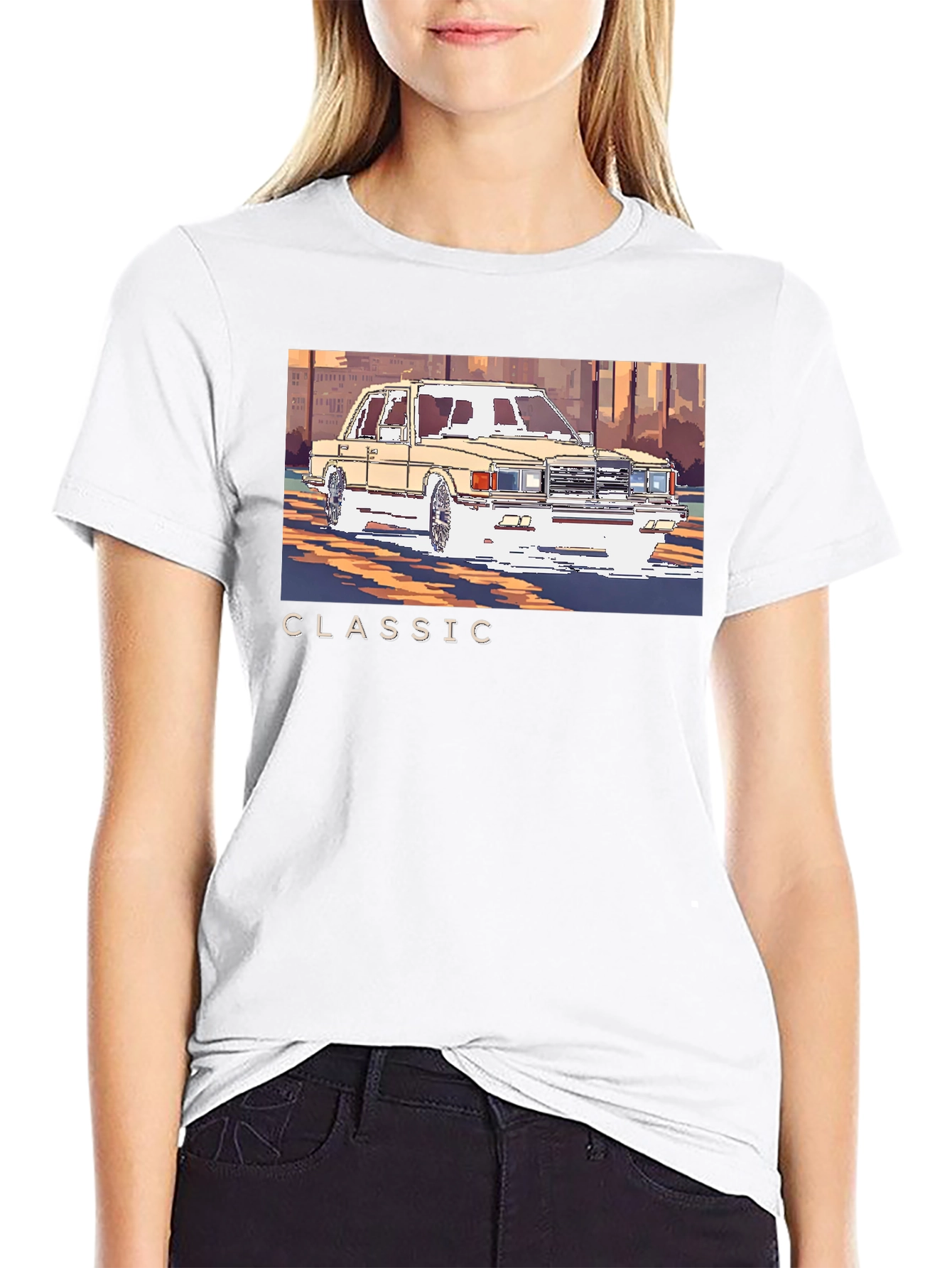 Classic Car Pixel Art T-Shirt