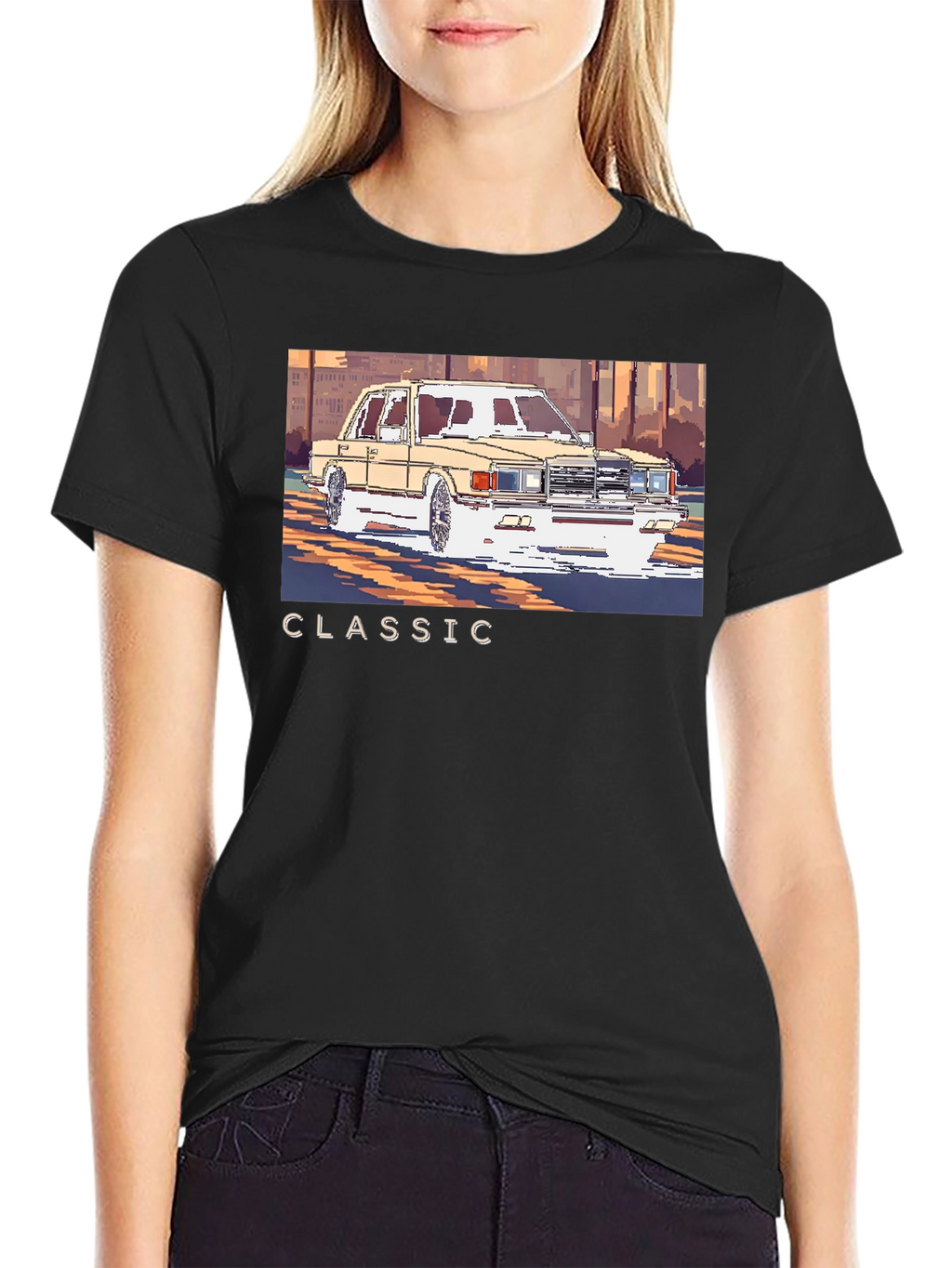 Classic Car Pixel Art T-Shirt