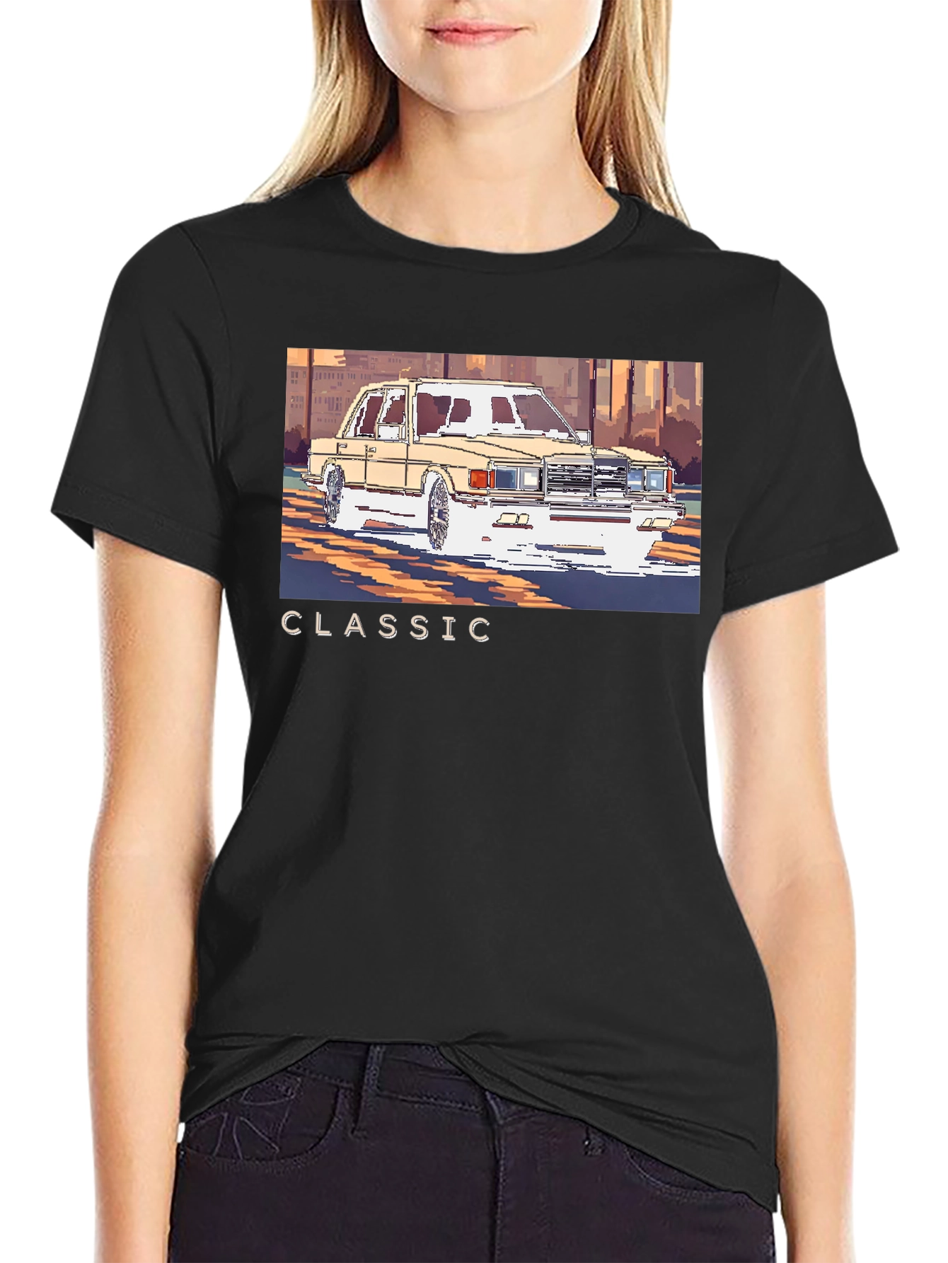 Classic Car Pixel Art T-Shirt
