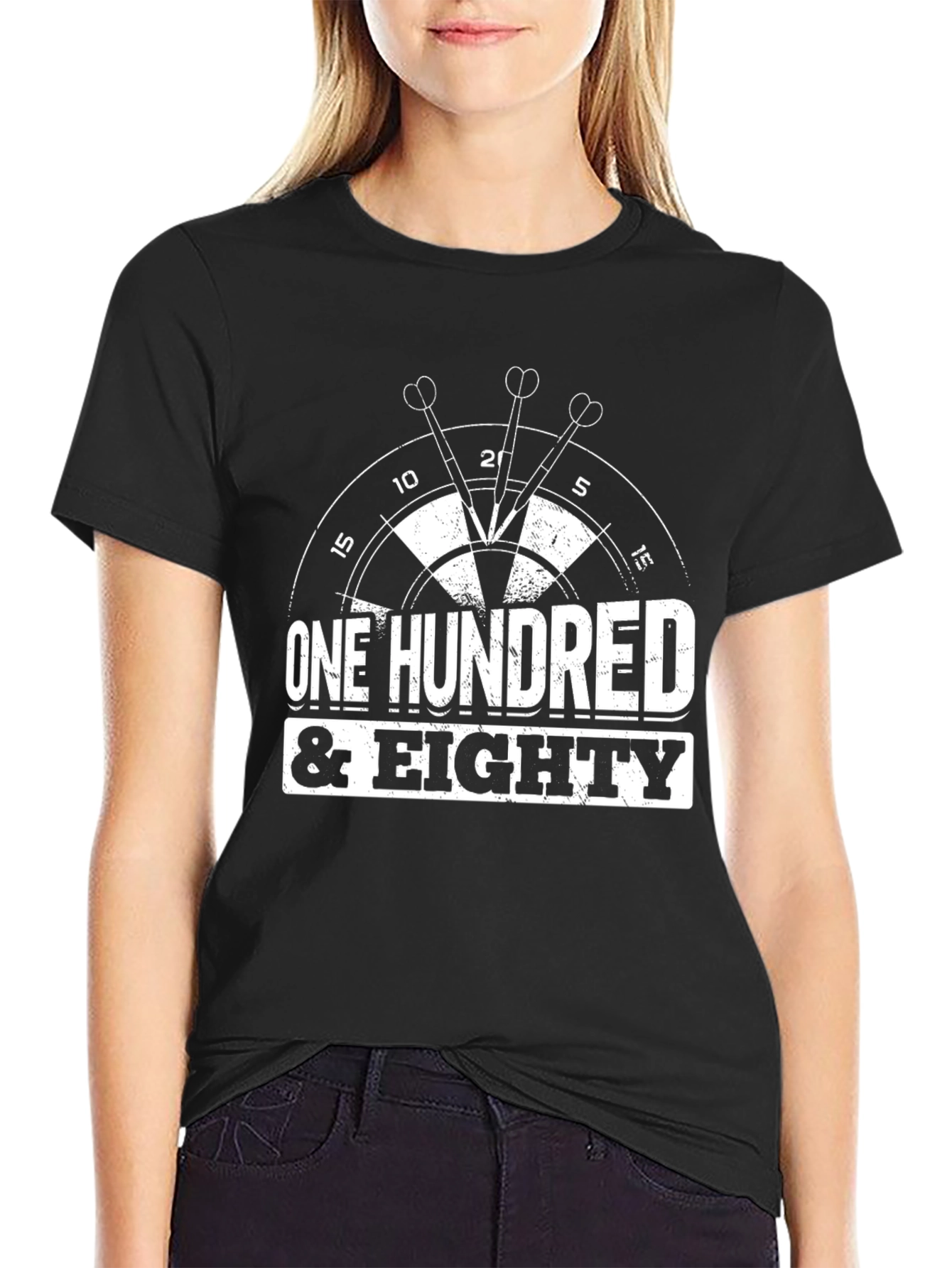 One Hundred & Eighty Darts T-Shirt - Black