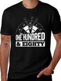 One Hundred & Eighty Darts T-Shirt - Black