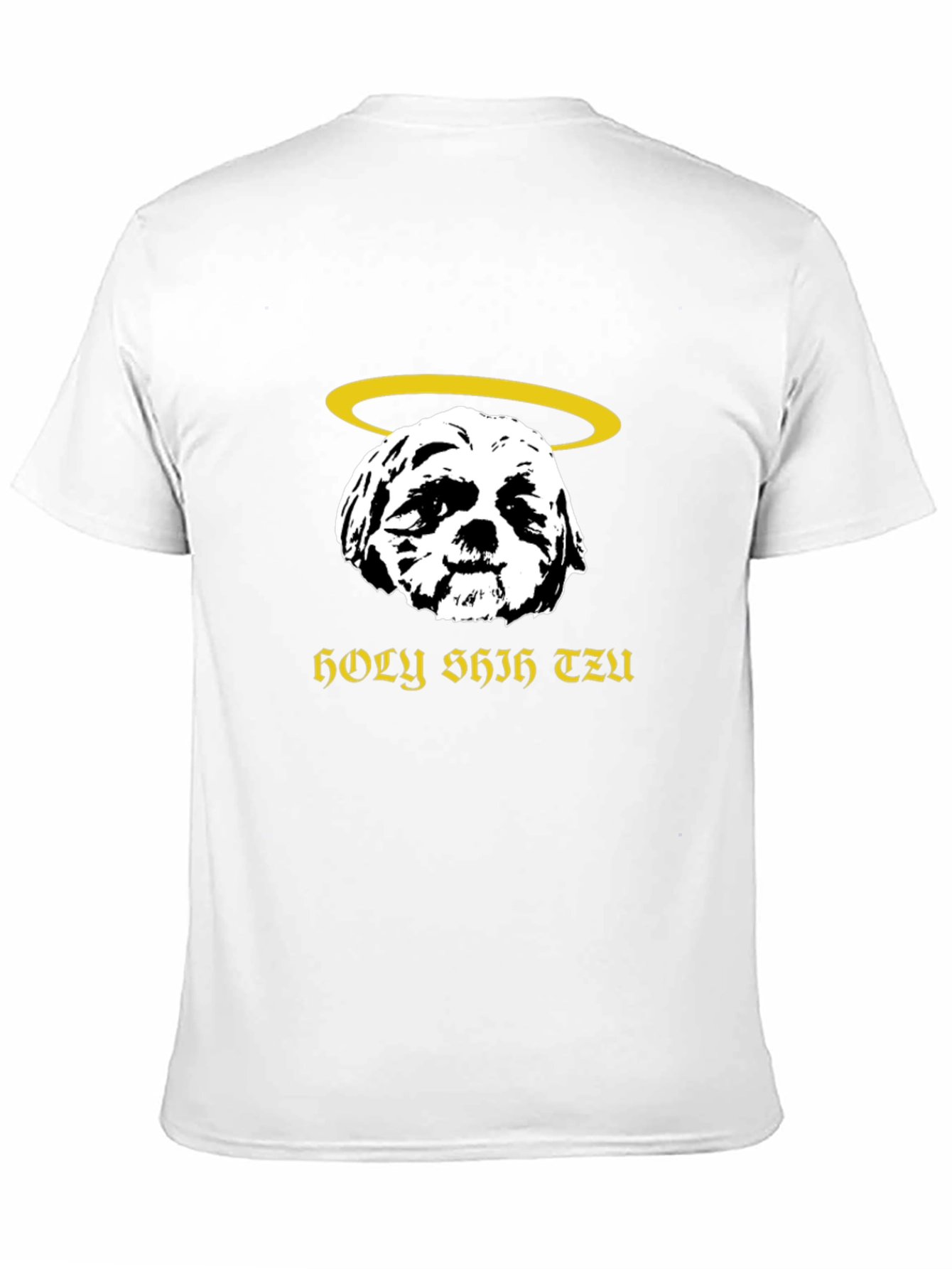 Holy Shih Tzu Black T-Shirt Funny Dog Lover Tee
