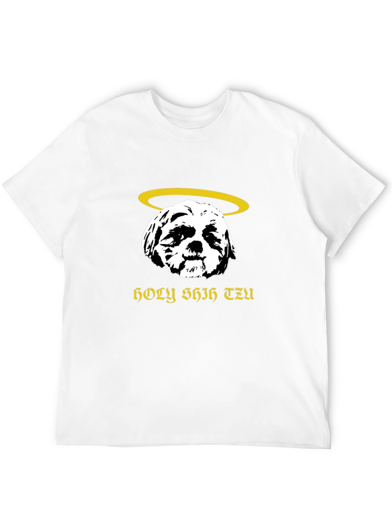 Holy Shih Tzu Black T-Shirt Funny Dog Lover Tee