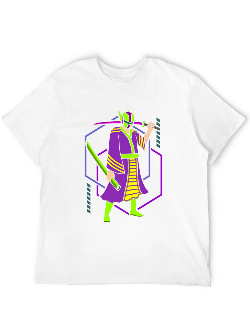 Neon Samurai Graphic Tee - Unique Design