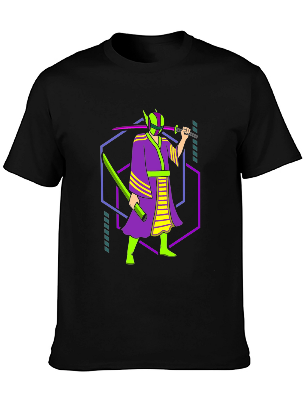 Neon Samurai Graphic Tee - Unique Design