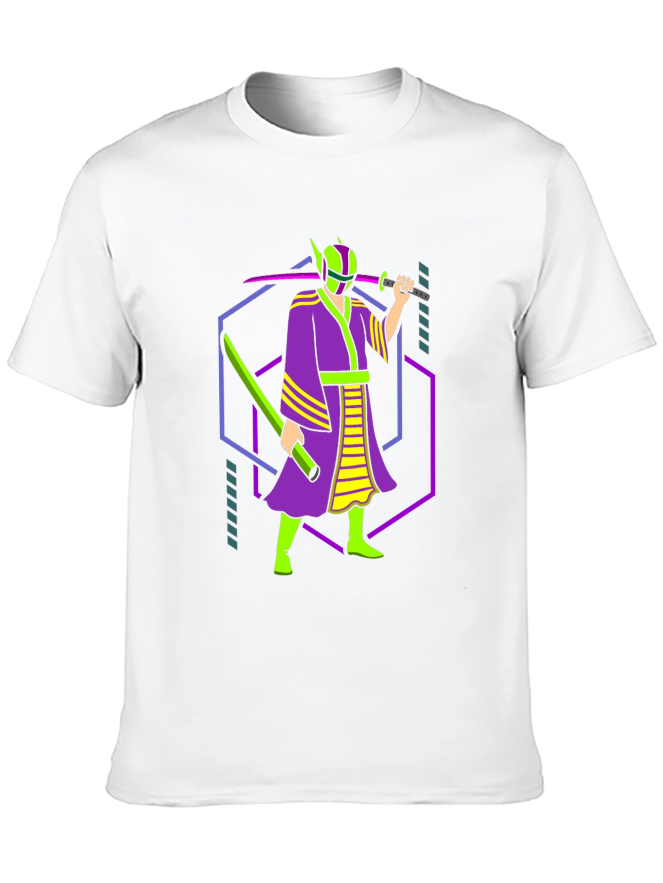 Neon Samurai Graphic Tee - Unique Design